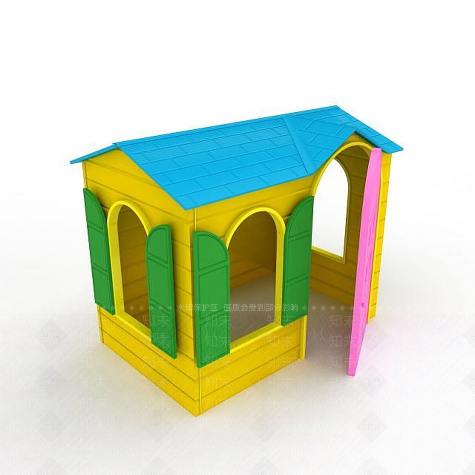 现代儿童塑料游戏屋3D模型下载【ID:1198466730】
