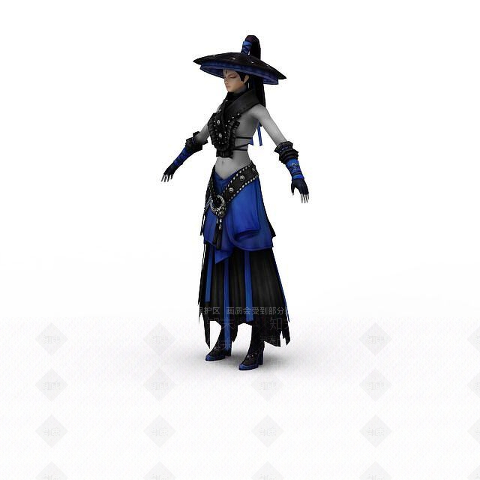现代笑傲江湖女侠客3D模型下载【ID:1198467097】