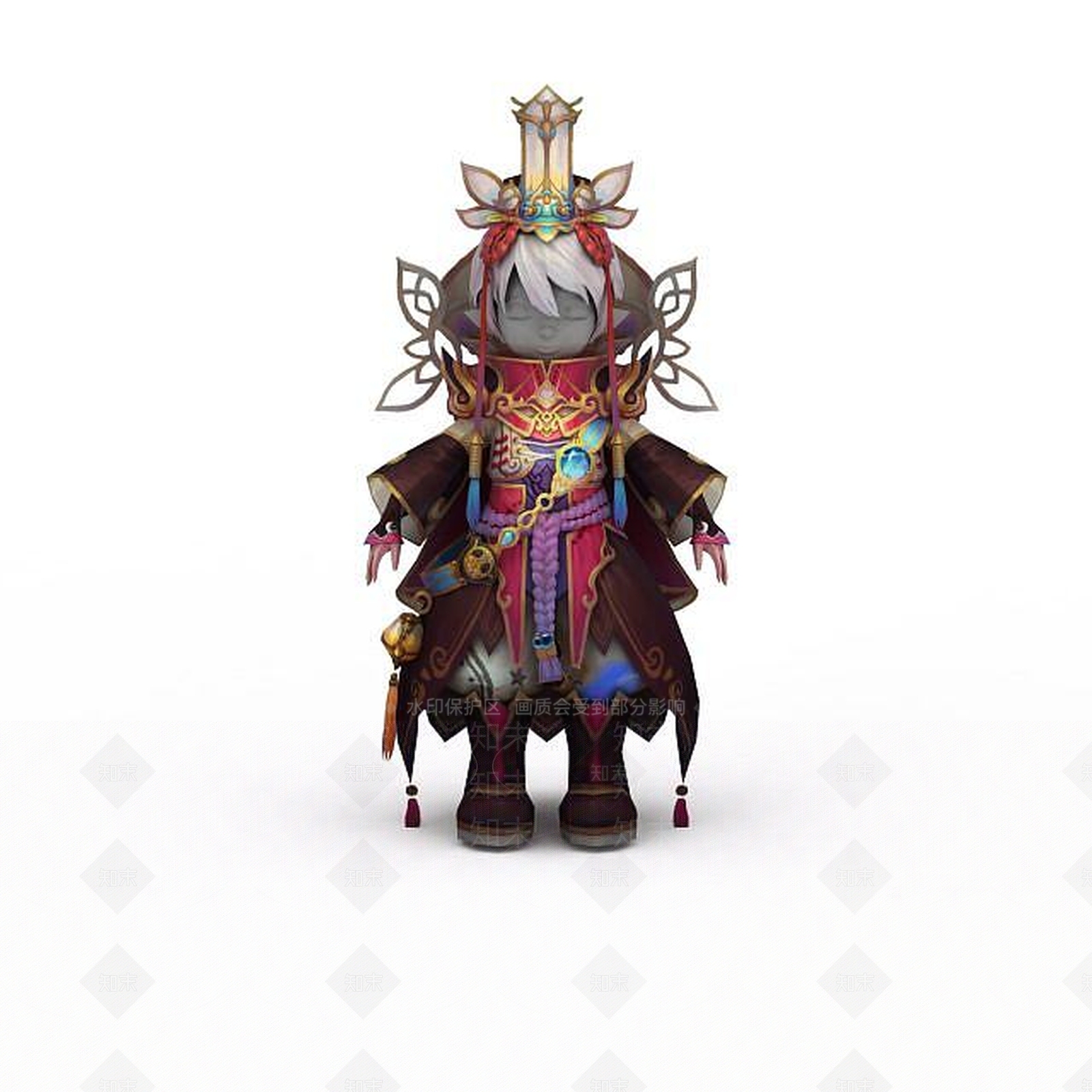 现代灵夙男游戏角色3D模型下载【ID:1198468069】