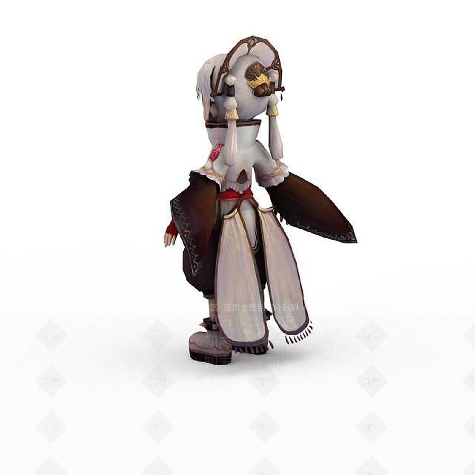 现代灵夙女动漫形象3D模型下载【ID:1198468271】