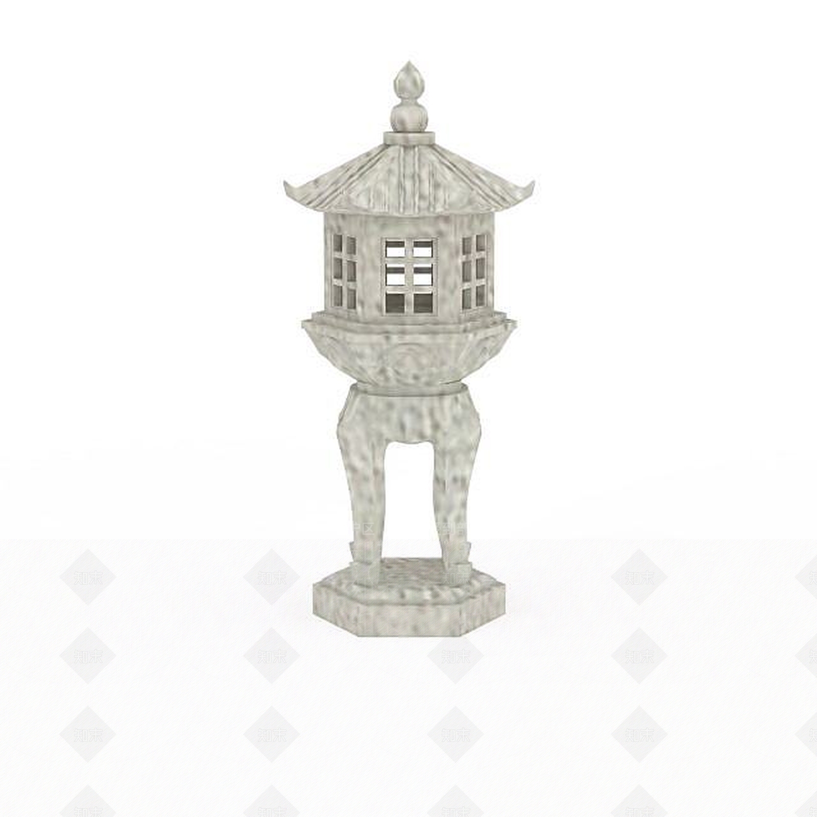 中式石灯3D模型下载【ID:1198468356】