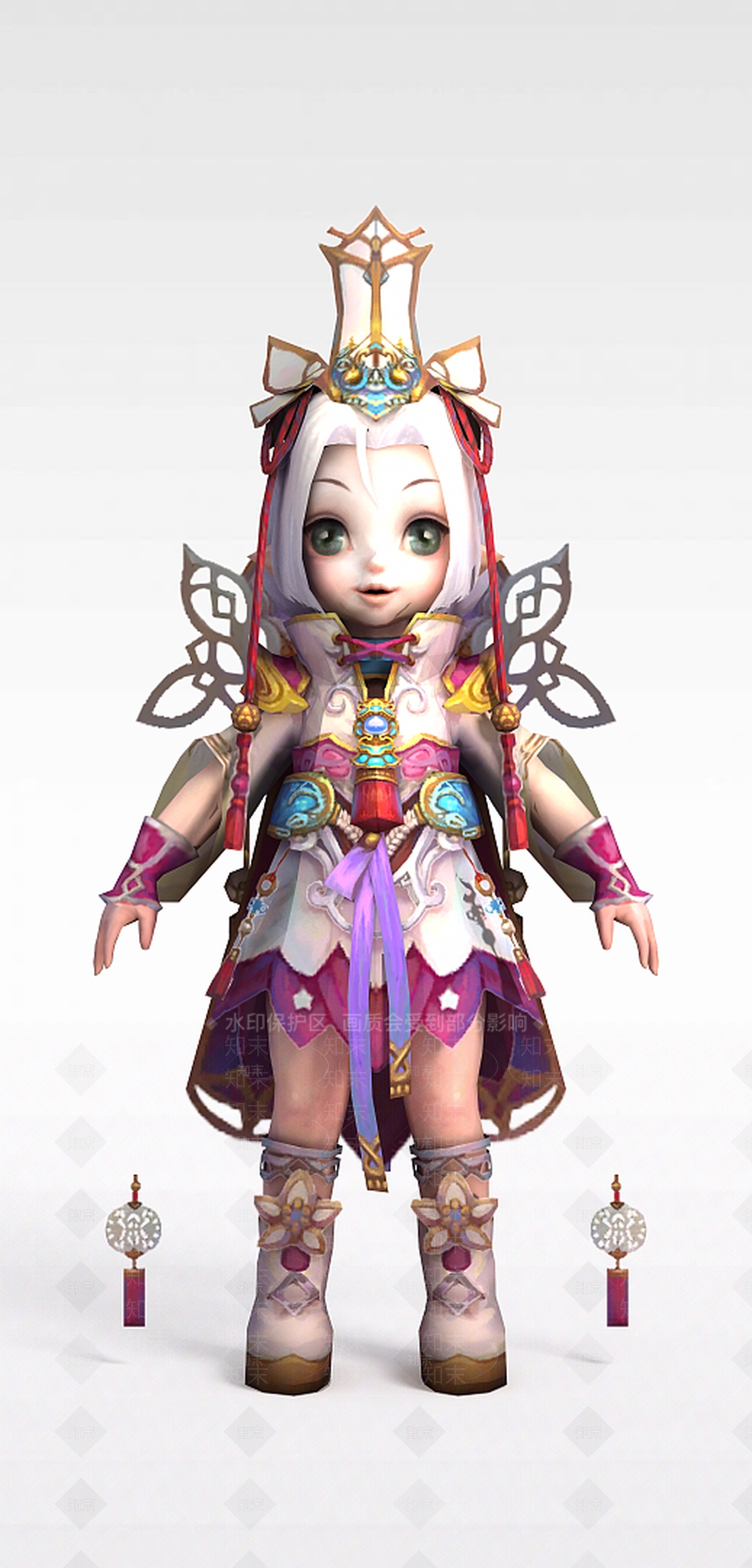 现代灵夙女动漫角色3D模型下载【ID:1198468476】