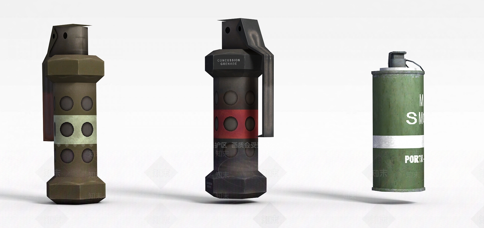 现代COD5武器手雷3D模型下载【ID:1198468417】