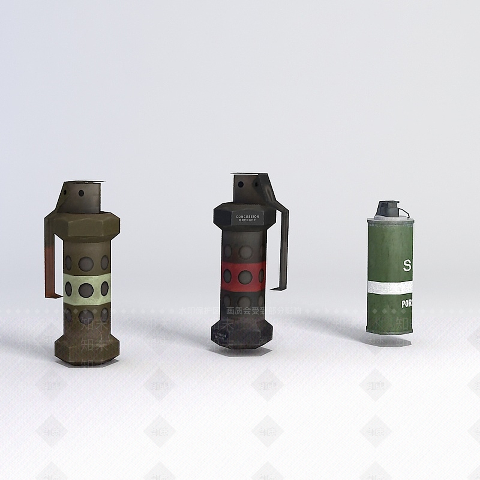 现代COD5武器手雷3D模型下载【ID:1198468417】