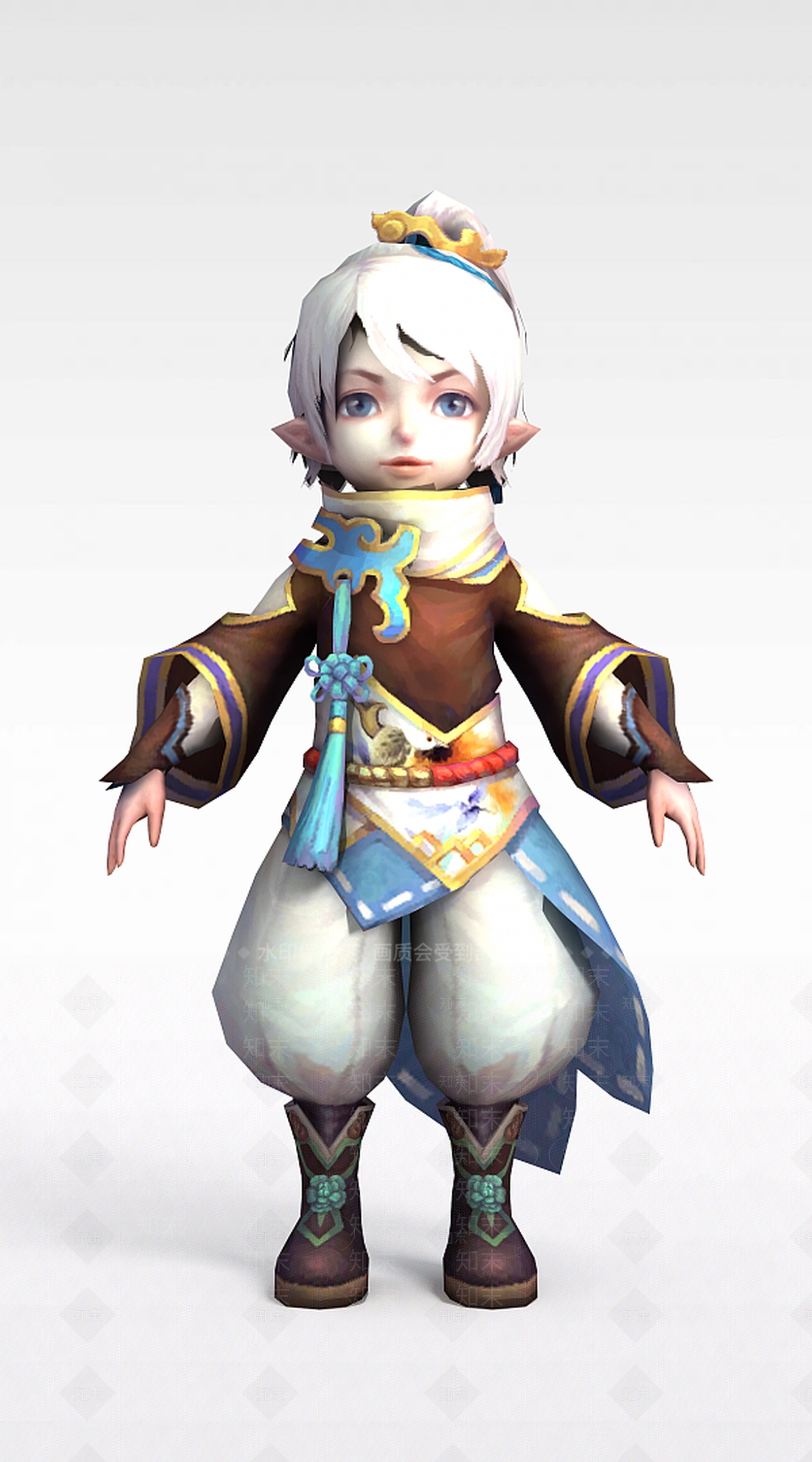 现代动漫人物灵夙角色3D模型下载【ID:1198468429】