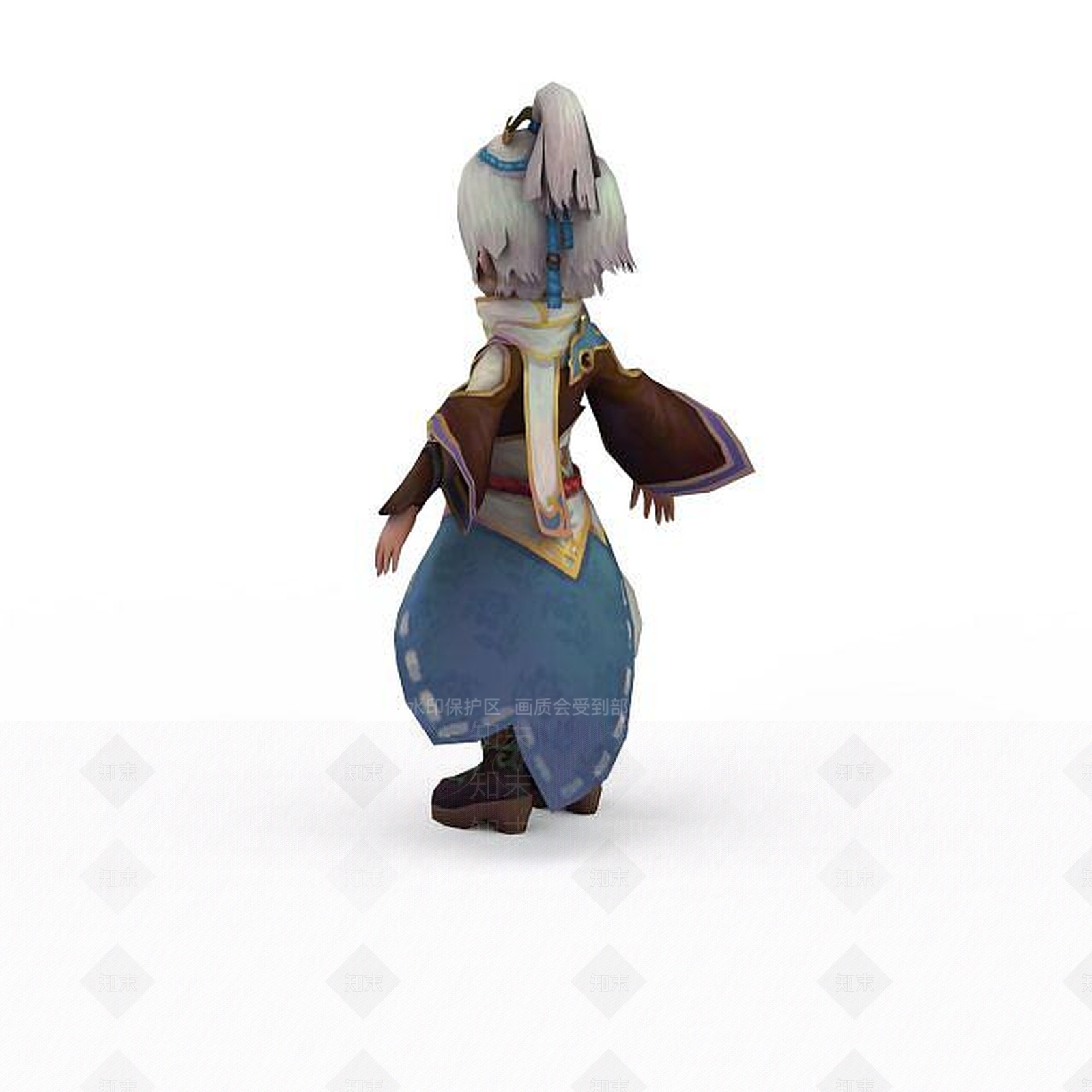 现代动漫人物灵夙角色3D模型下载【ID:1198468429】