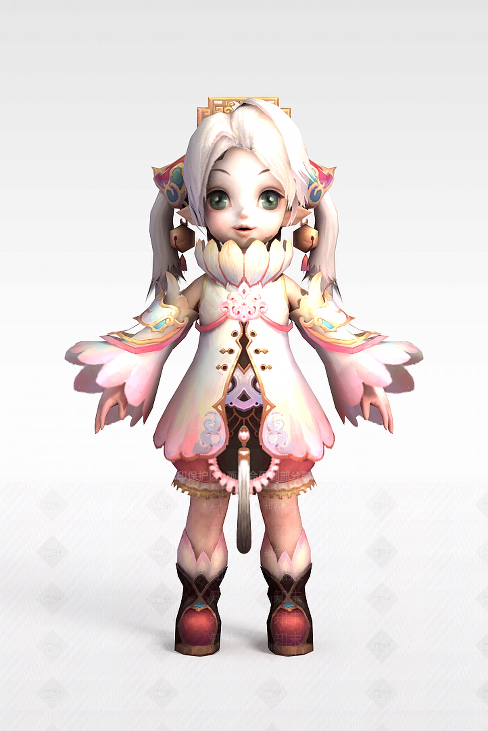 现代灵夙女动漫人物3D模型下载【ID:1198468505】