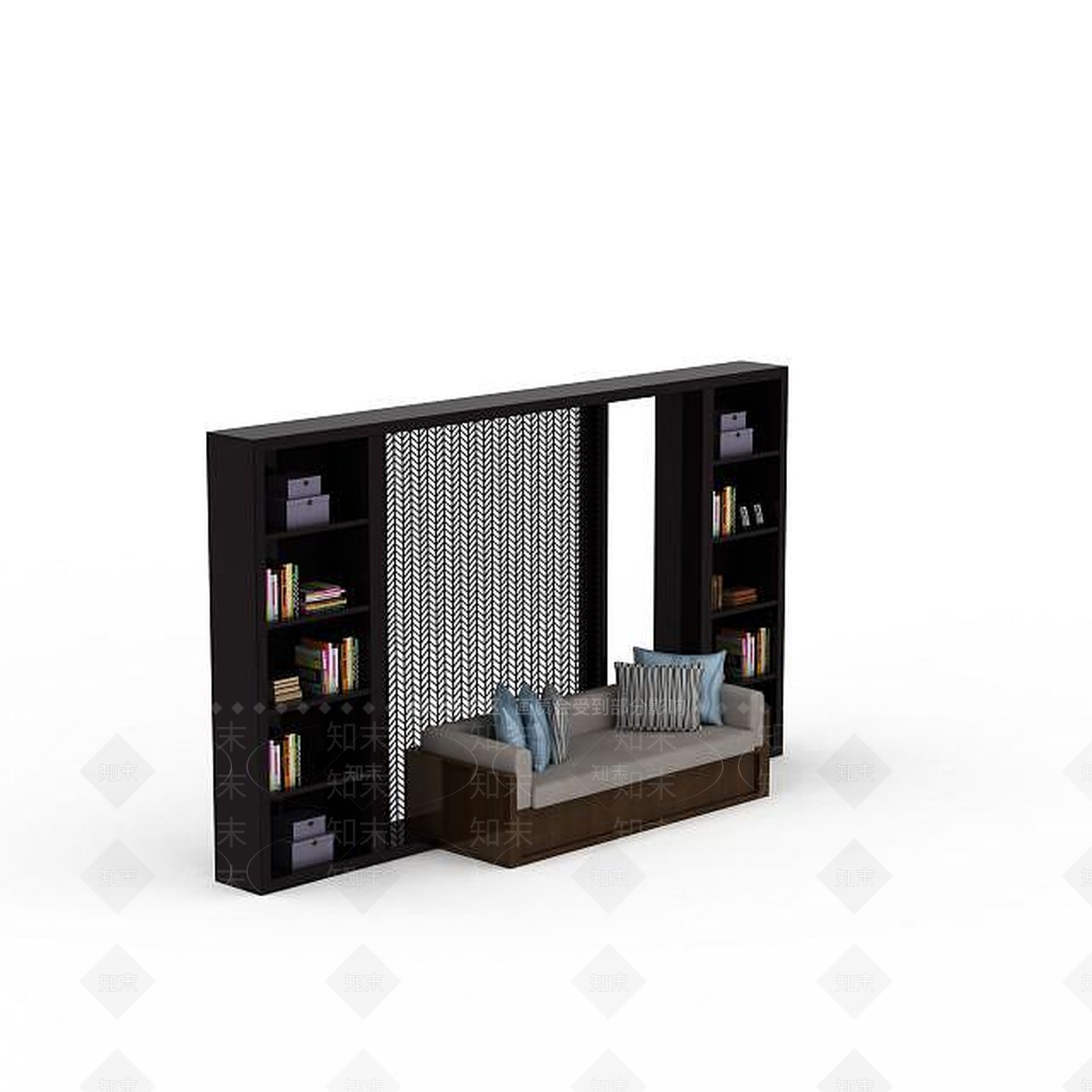 新中式双人沙发3D模型下载【ID:1198469879】