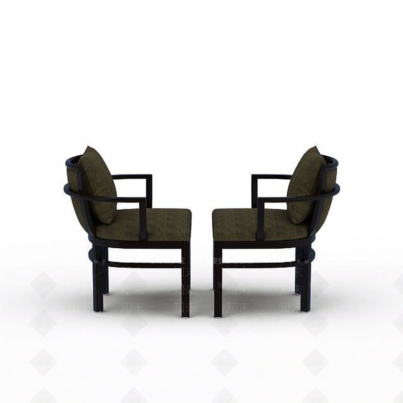 新中式休闲椅子3D模型下载【ID:1198470289】