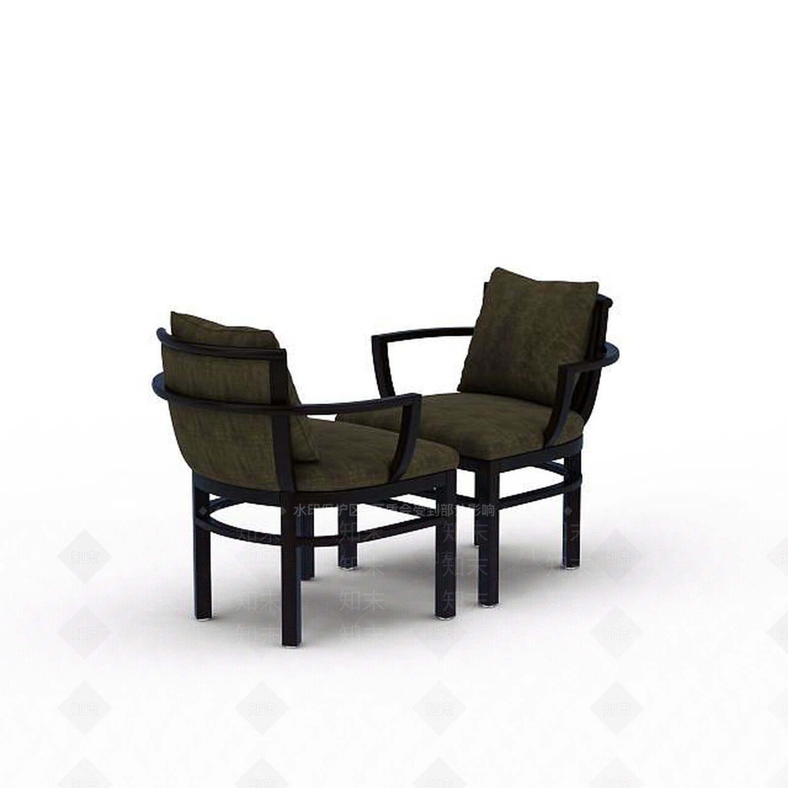 新中式休闲椅子3D模型下载【ID:1198470289】