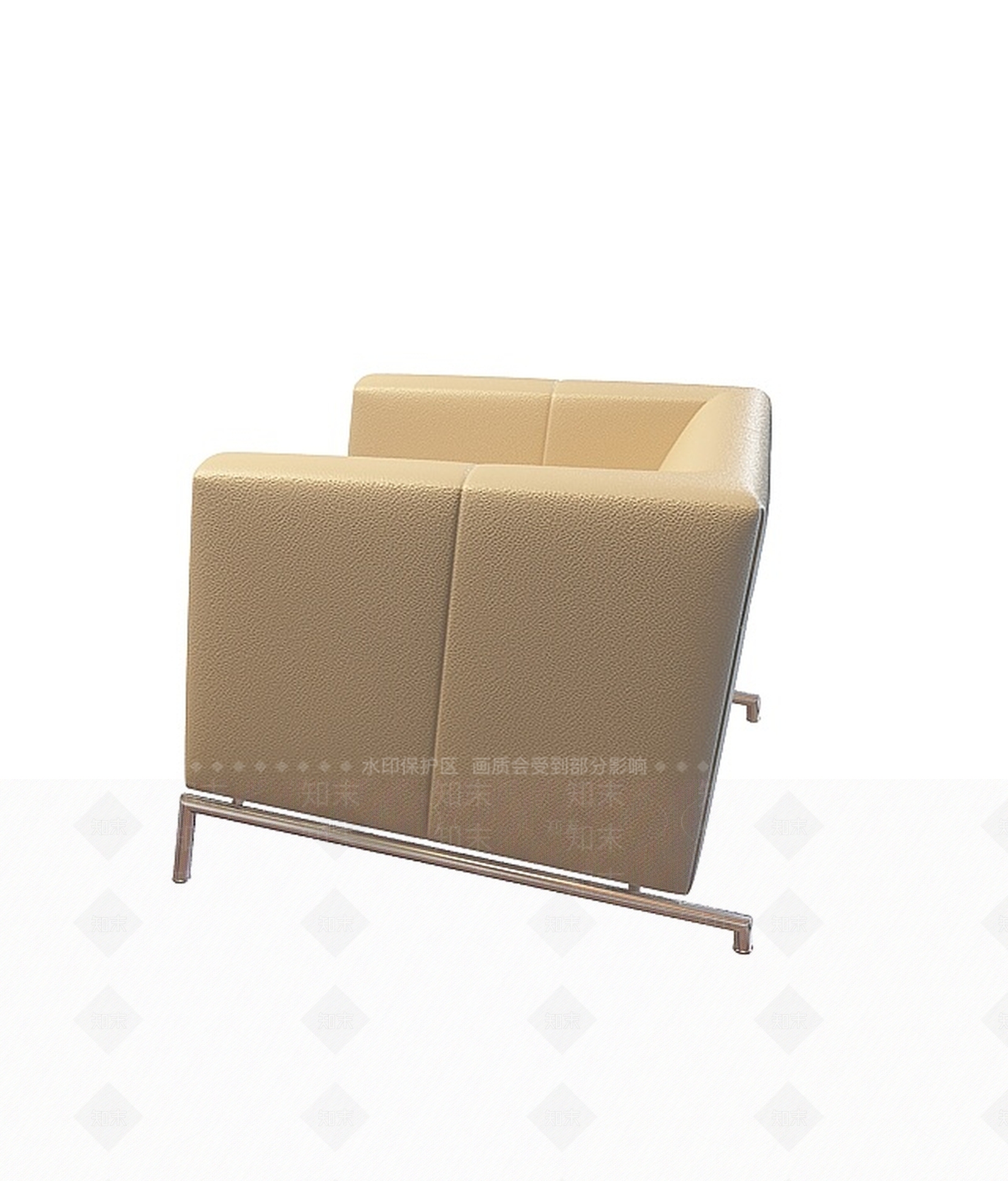 现代皮质单人沙发3D模型下载【ID:1198470560】