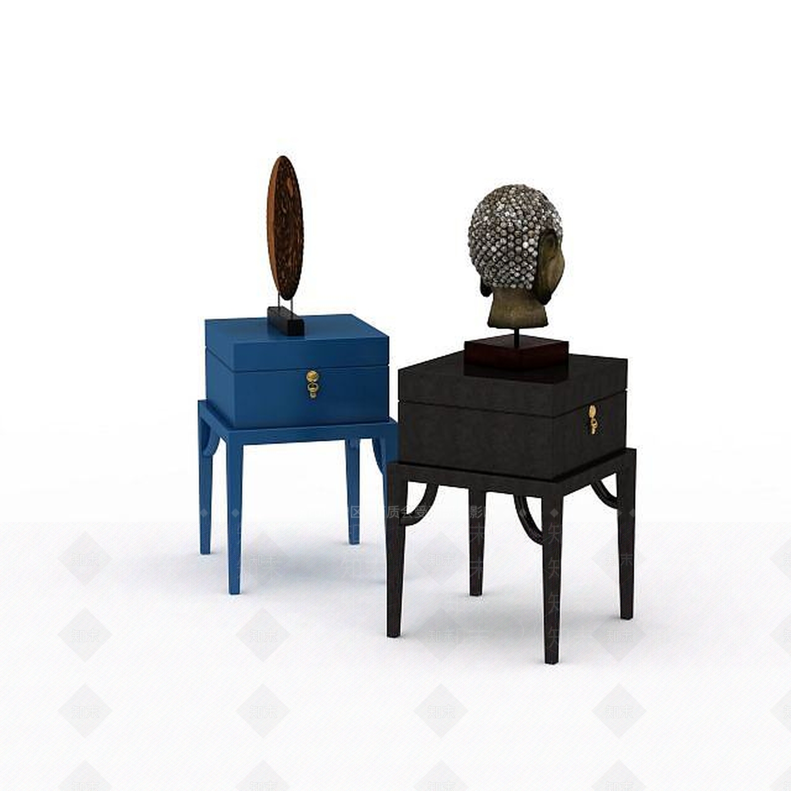 现代抽象陈设品3D模型下载【ID:1198470661】