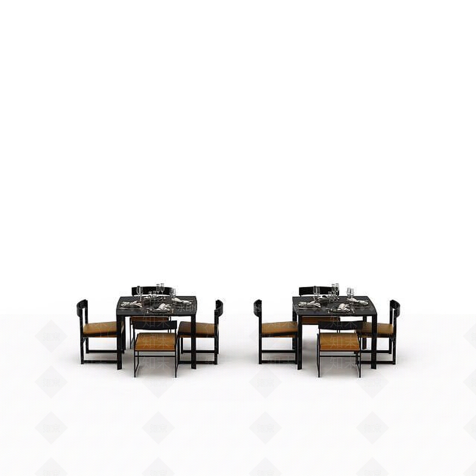 中式桌椅组合3D模型下载【ID:1198470775】