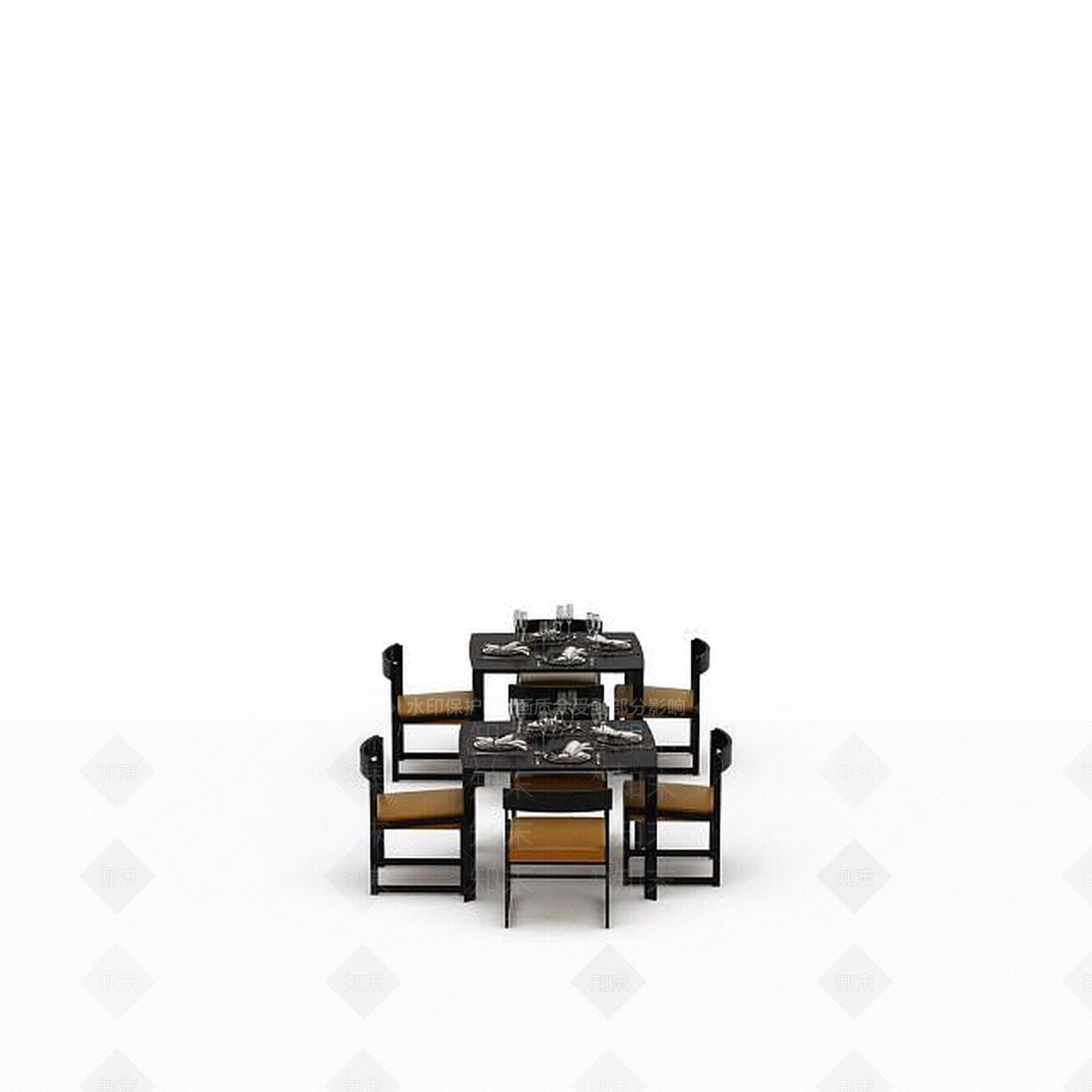 中式桌椅组合3D模型下载【ID:1198470775】