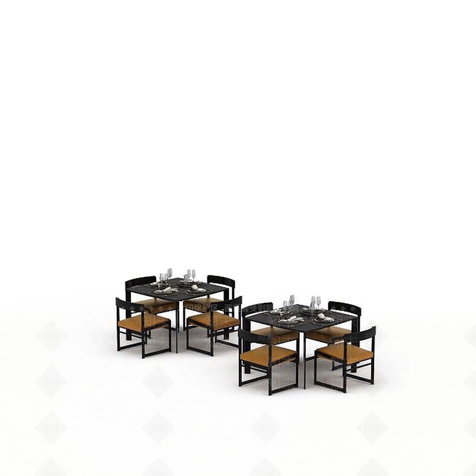 中式桌椅组合3D模型下载【ID:1198470775】