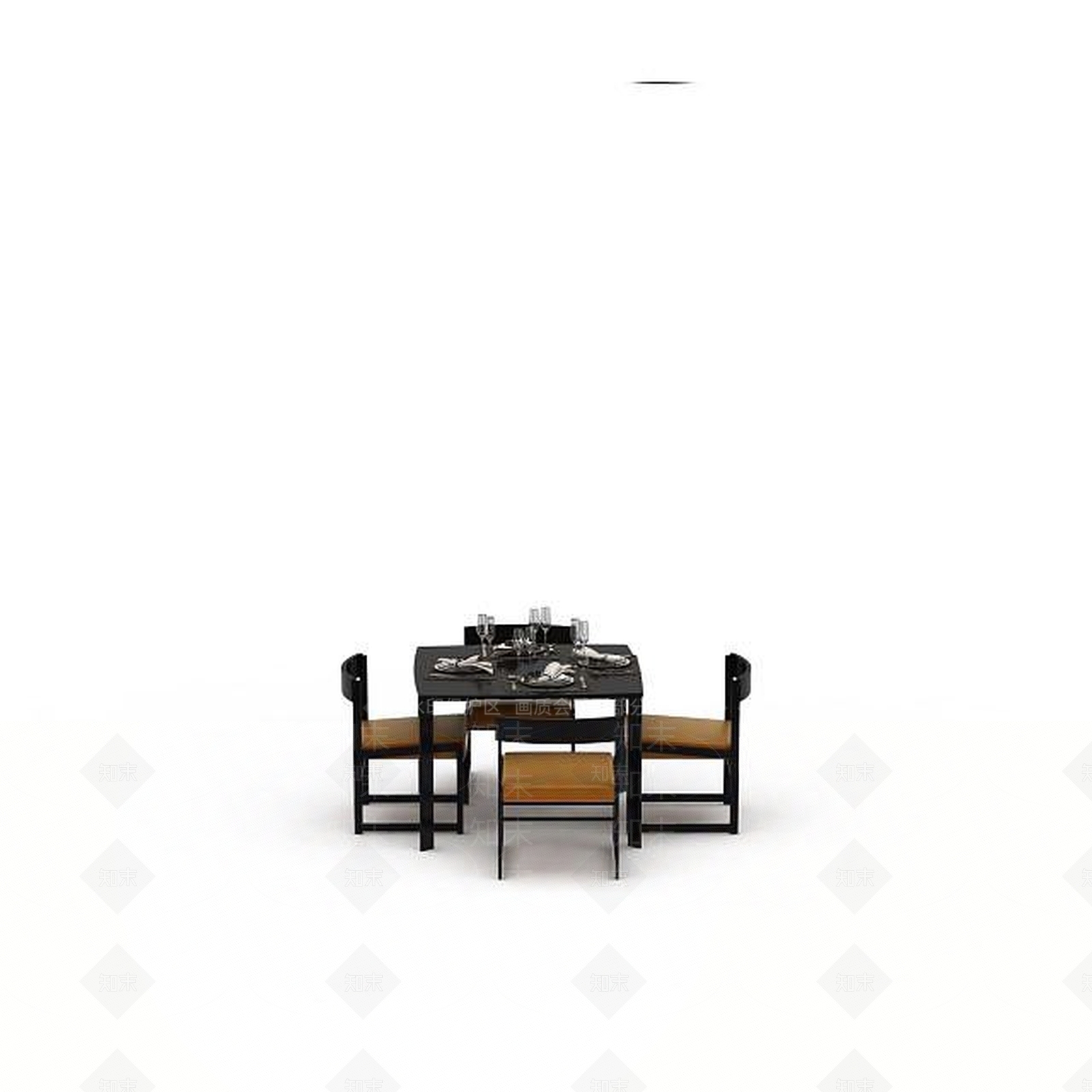 中式桌椅组合3D模型下载【ID:1198470955】