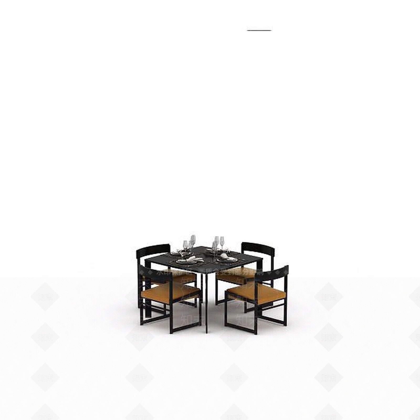 中式桌椅组合3D模型下载【ID:1198470955】