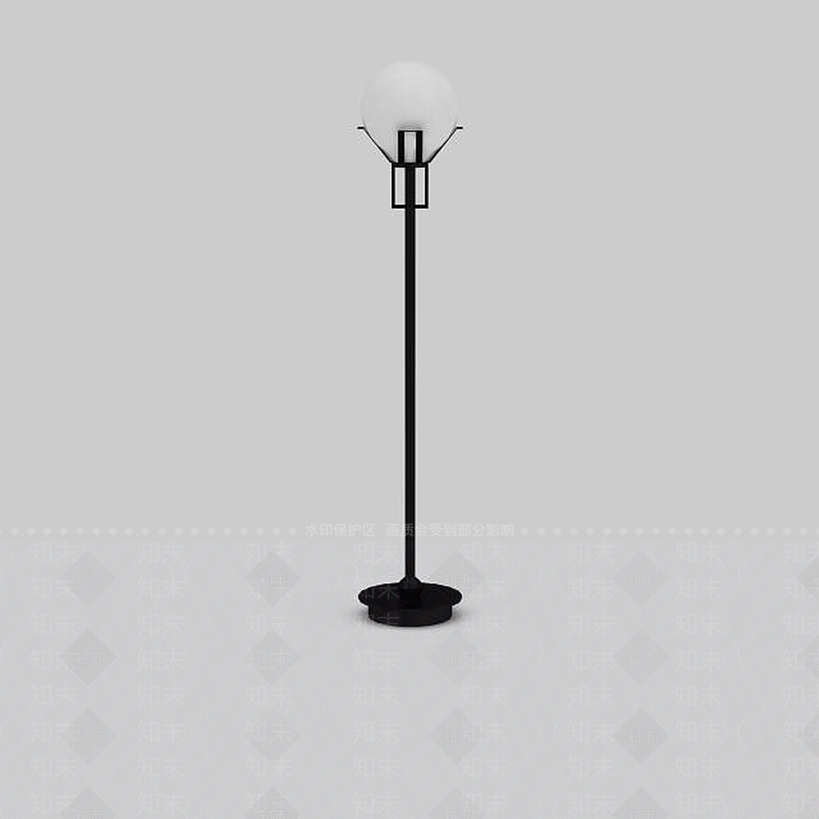 现代公园路灯3D模型下载【ID:1198471110】