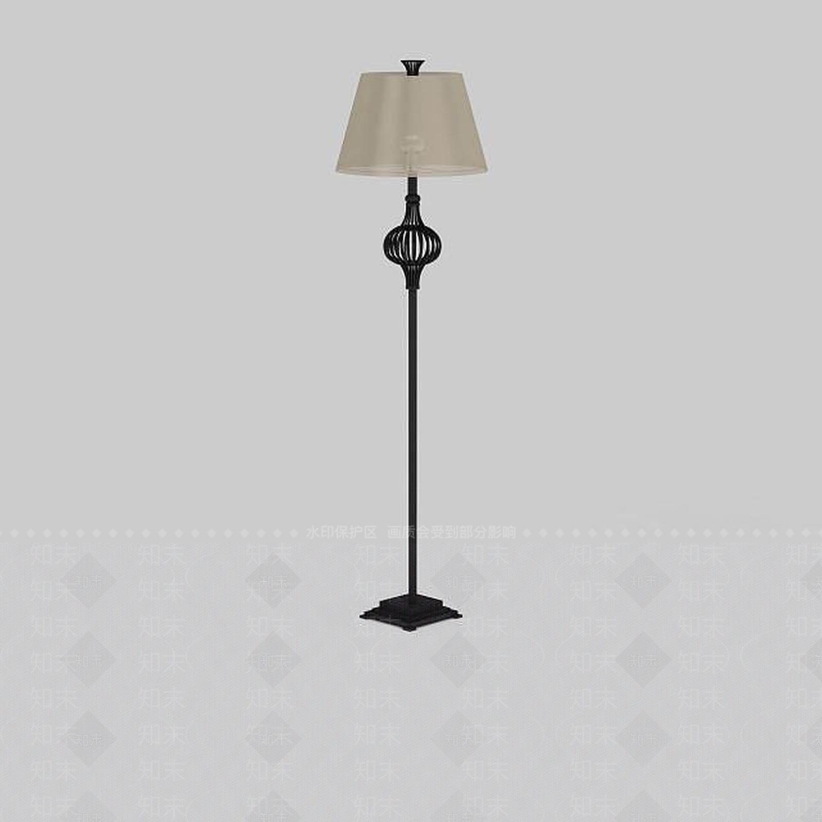 欧式古典欧式落地灯3D模型下载【ID:1198471520】
