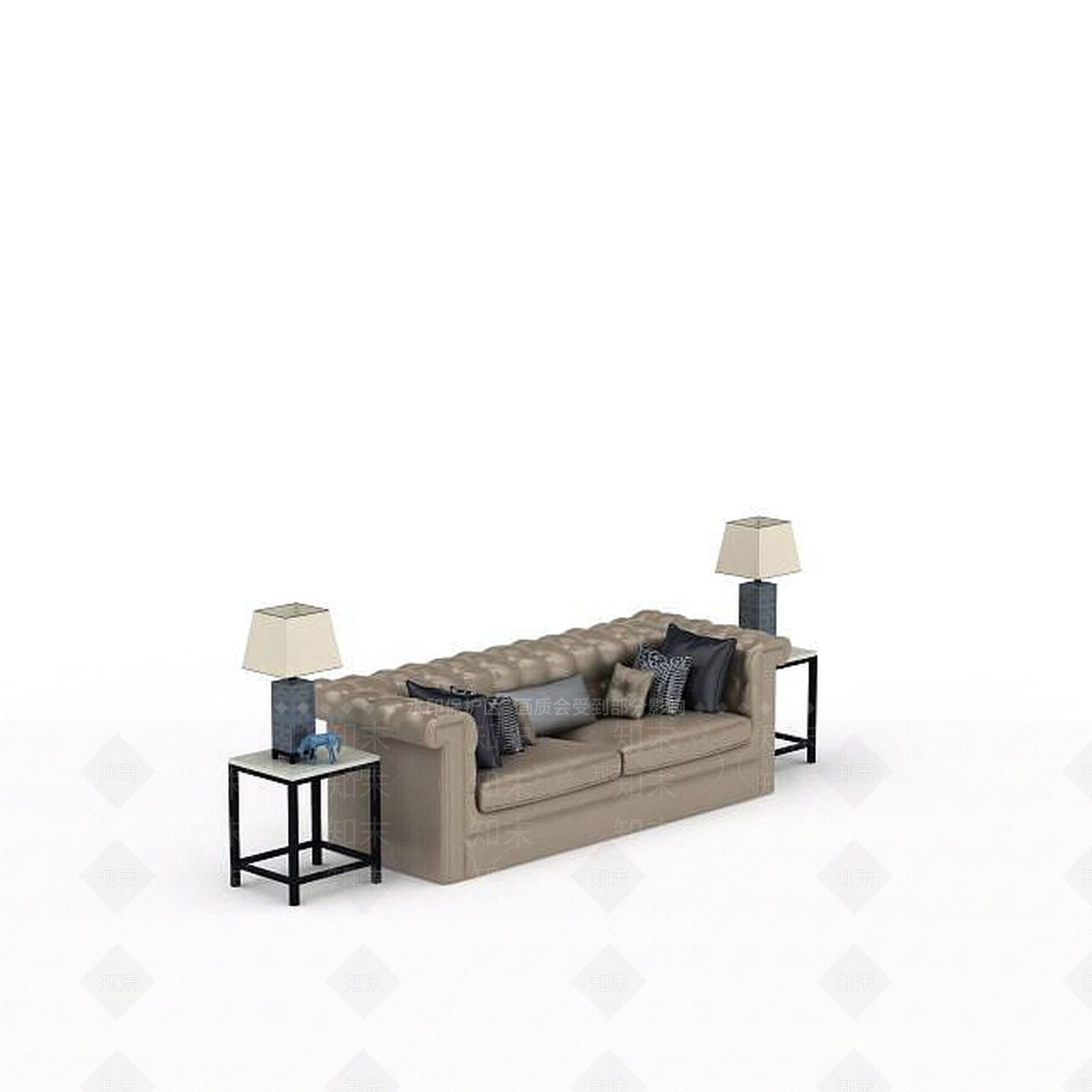 现代真皮沙发3D模型下载【ID:1198471682】