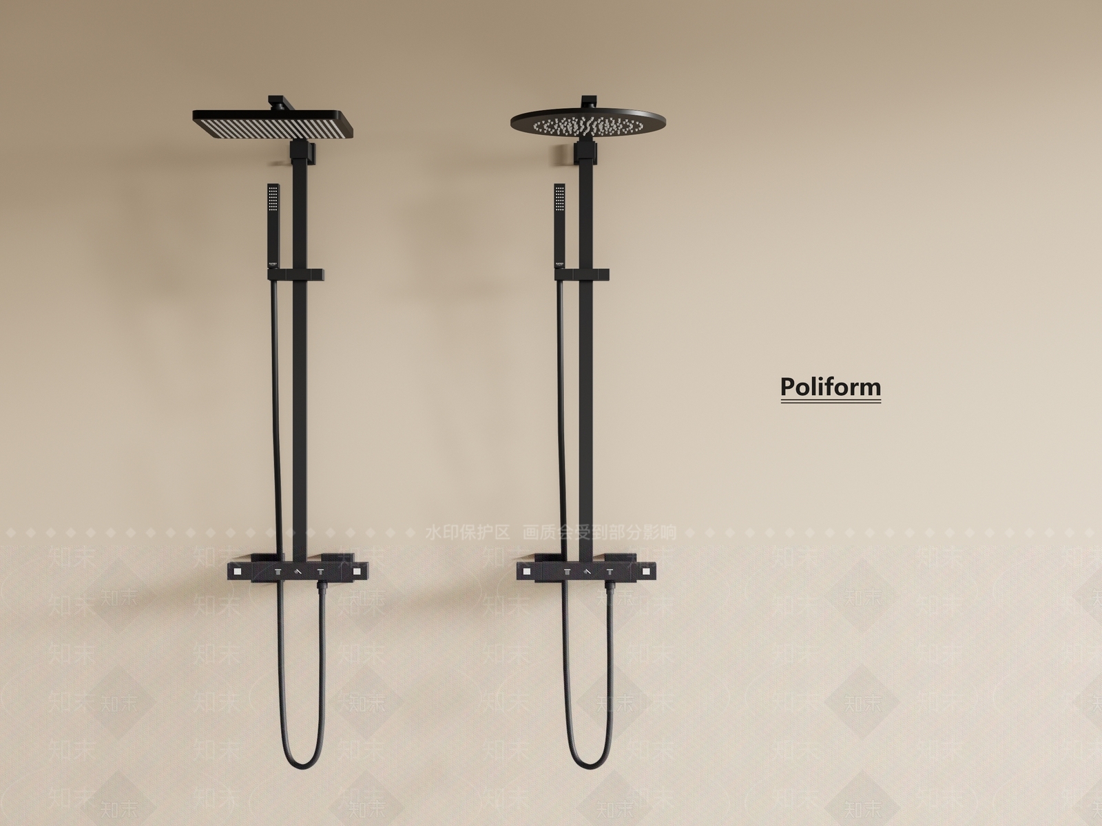 淋浴花洒SU模型下载【ID:1198473610】