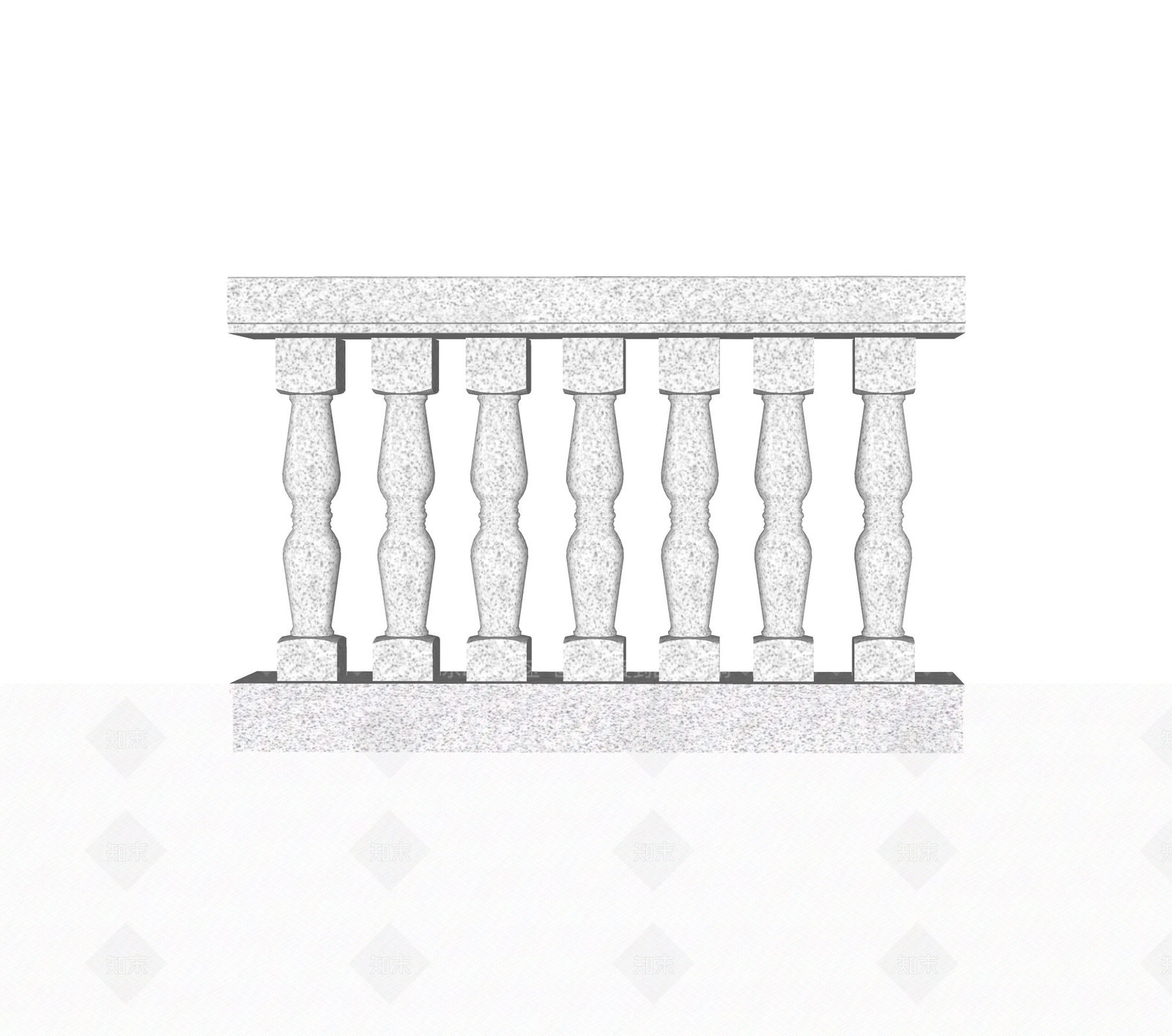 现代欧式栏杆扶手SU模型下载【ID:1198478975】