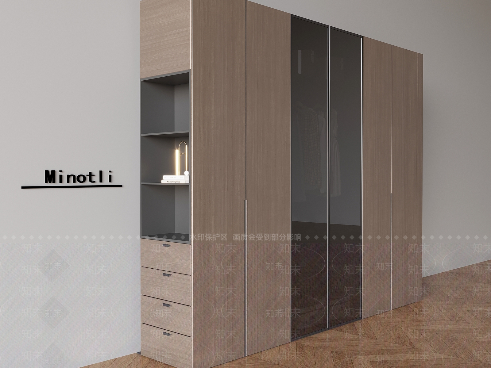 意式衣柜3D模型下载【ID:1198479837】