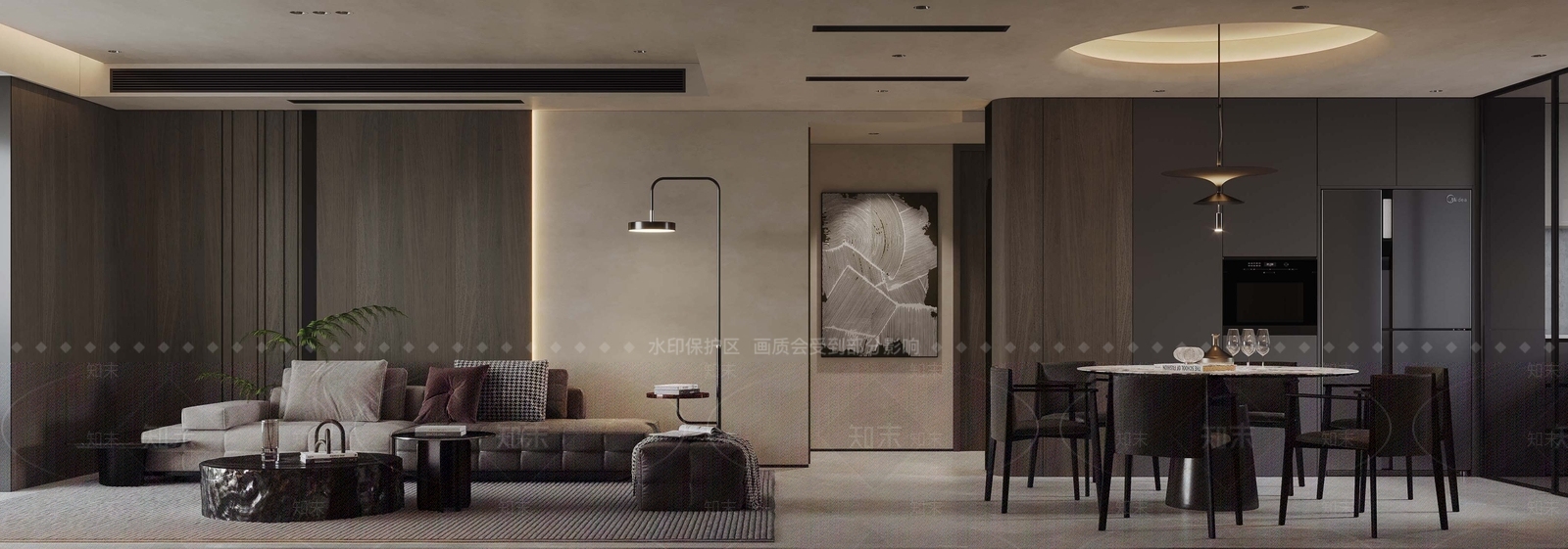 意式家居客厅3D模型下载【ID:1221495827】