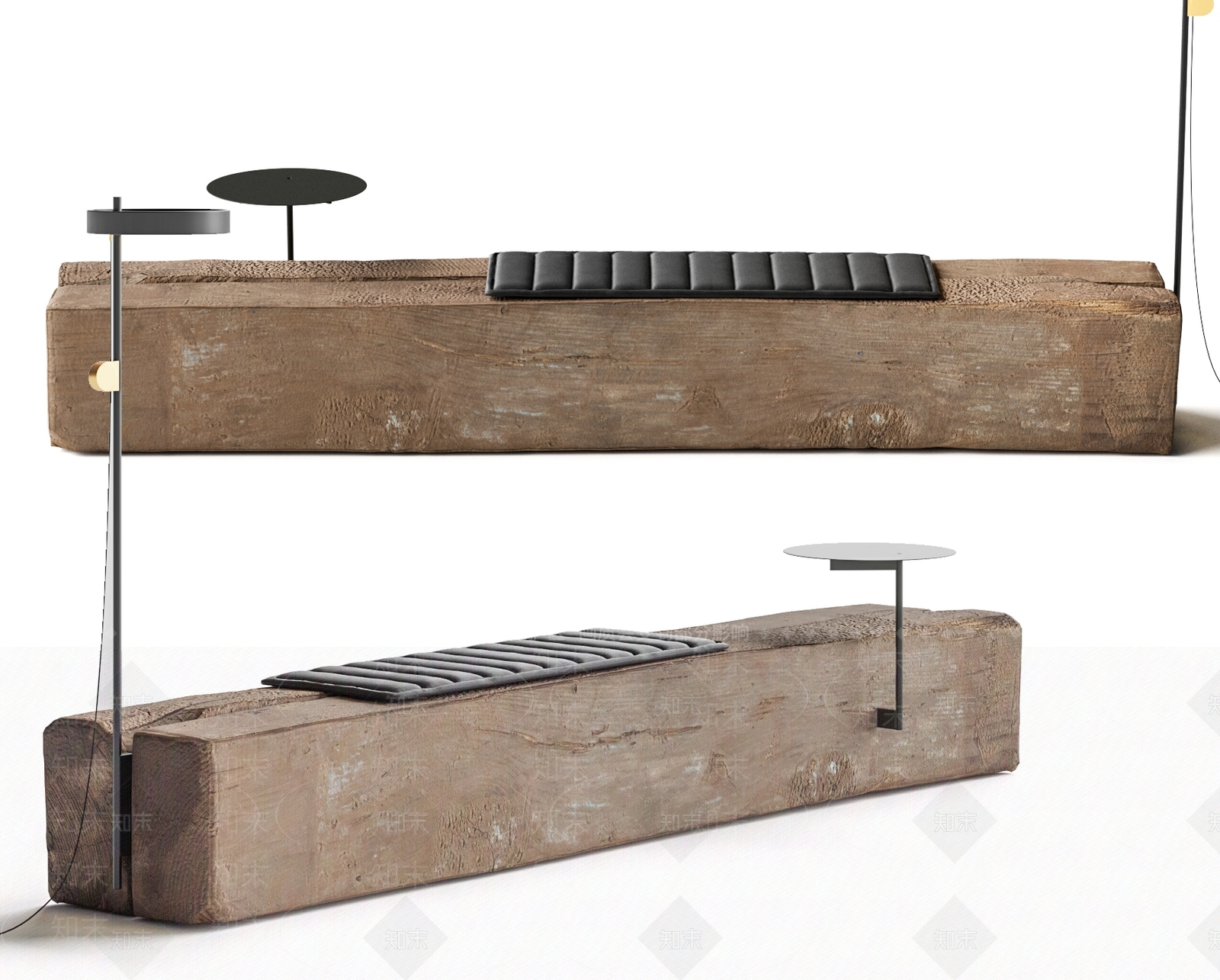 新中式侘寂其他凳子3D模型下载【ID:1198484238】