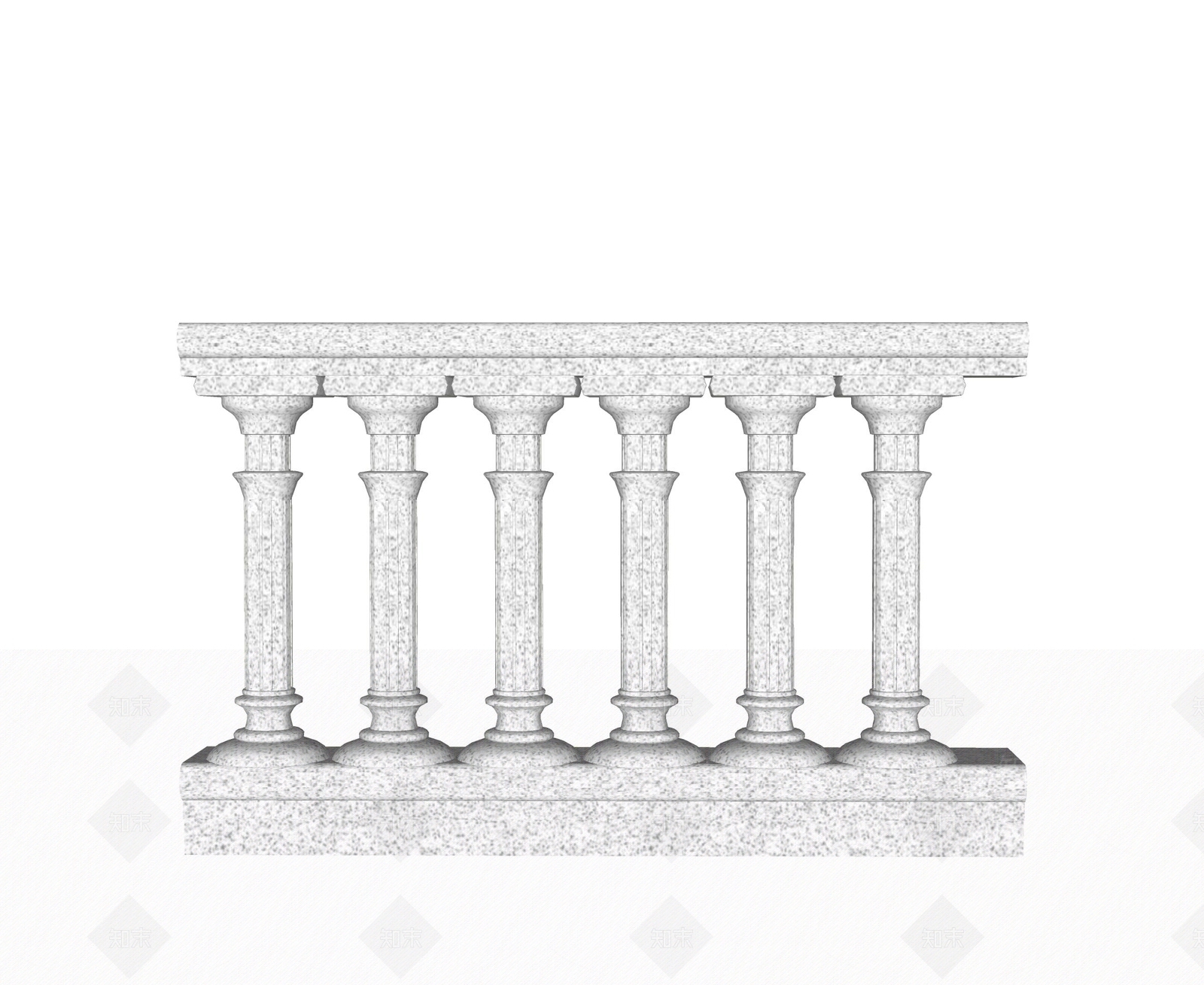 欧式栏杆扶手SU模型下载【ID:1198484558】