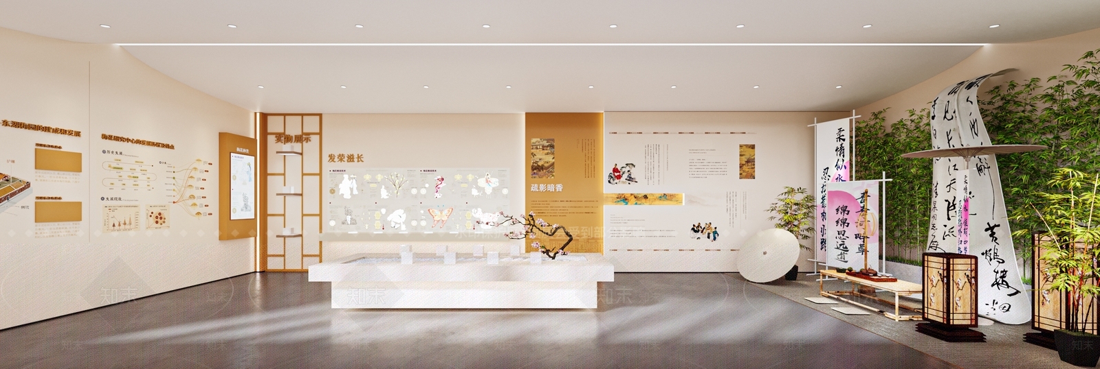 新中式中式艺术展厅3D模型下载【ID:1198485709】