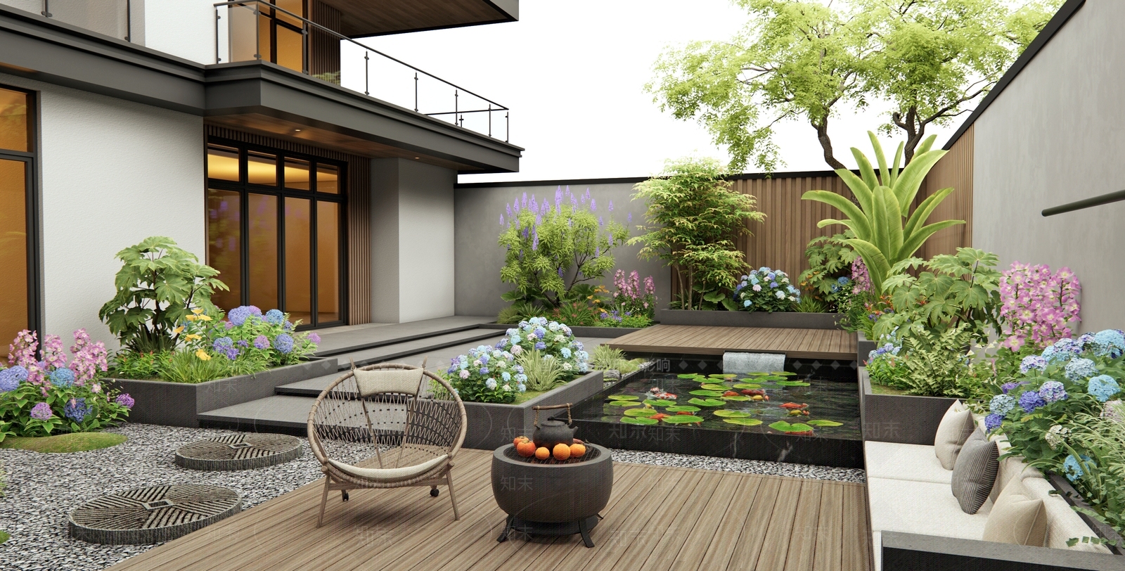 现代庭院3D模型下载【ID:1198485752】