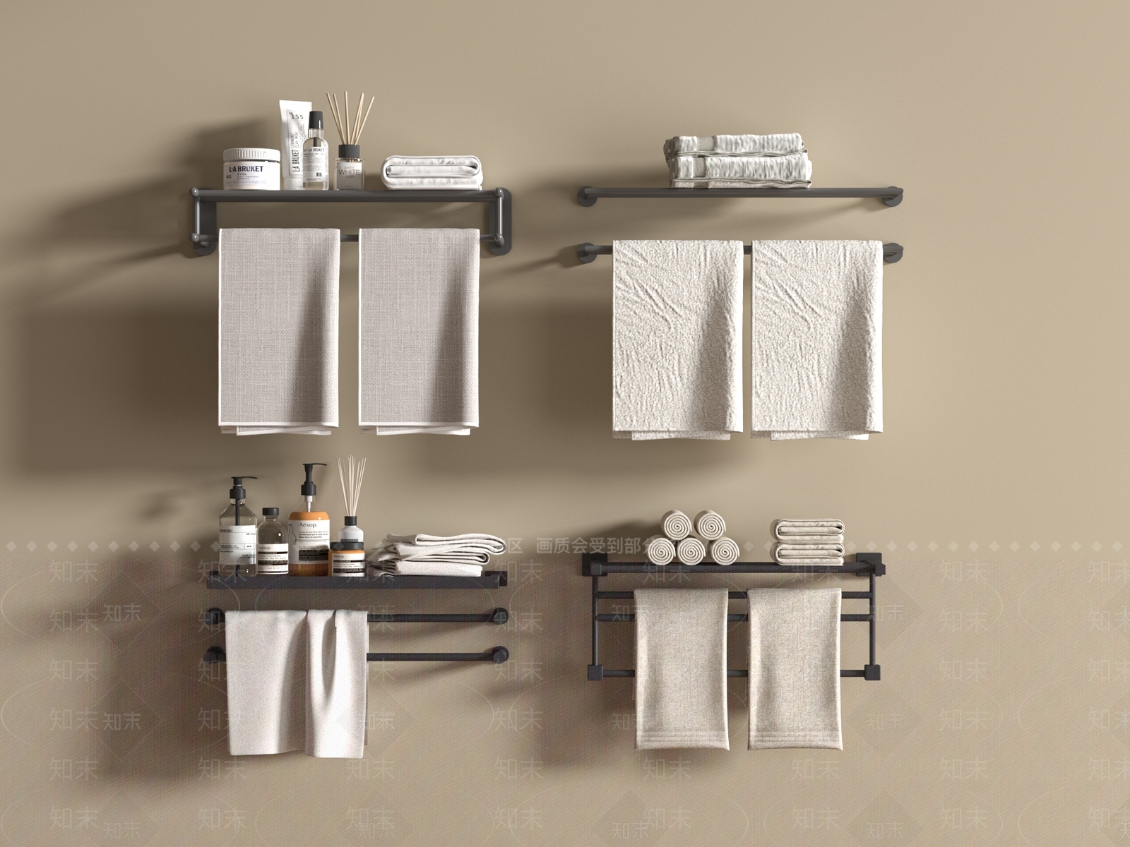 毛巾架3D模型下载【ID:1198488693】