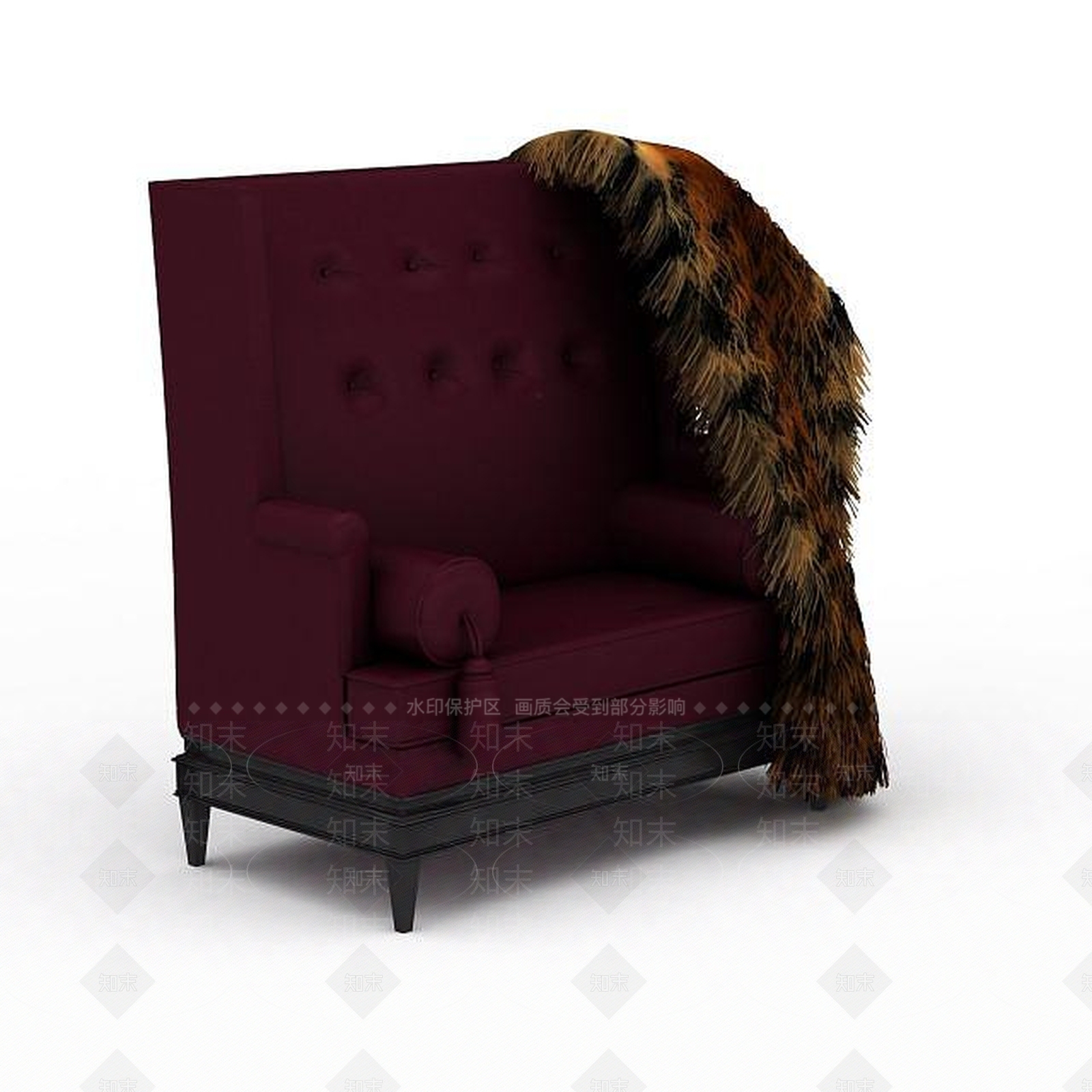 现代双人沙发3D模型下载【ID:1198491855】