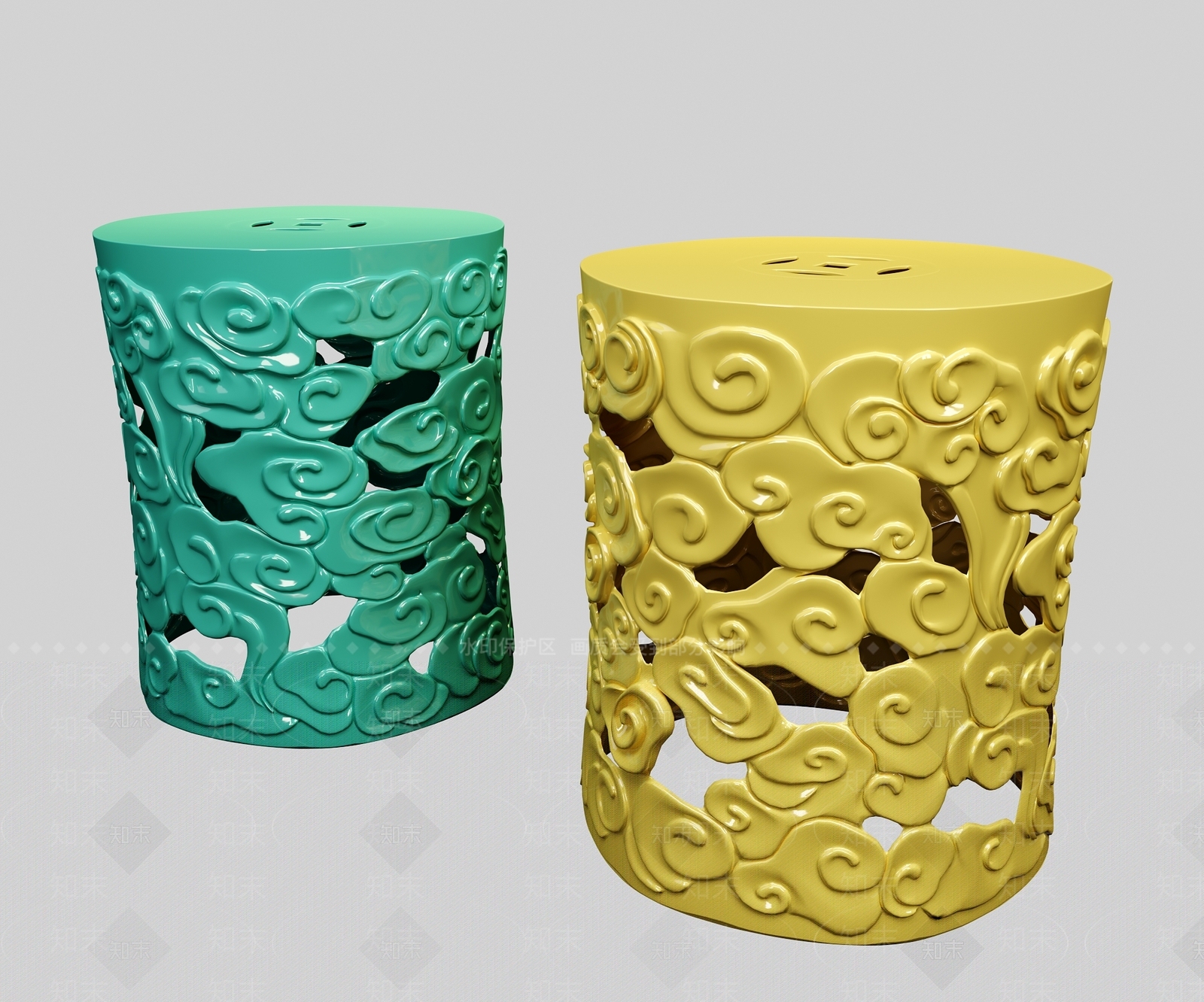 中式新中式沙发凳3D模型下载【ID:1198492333】
