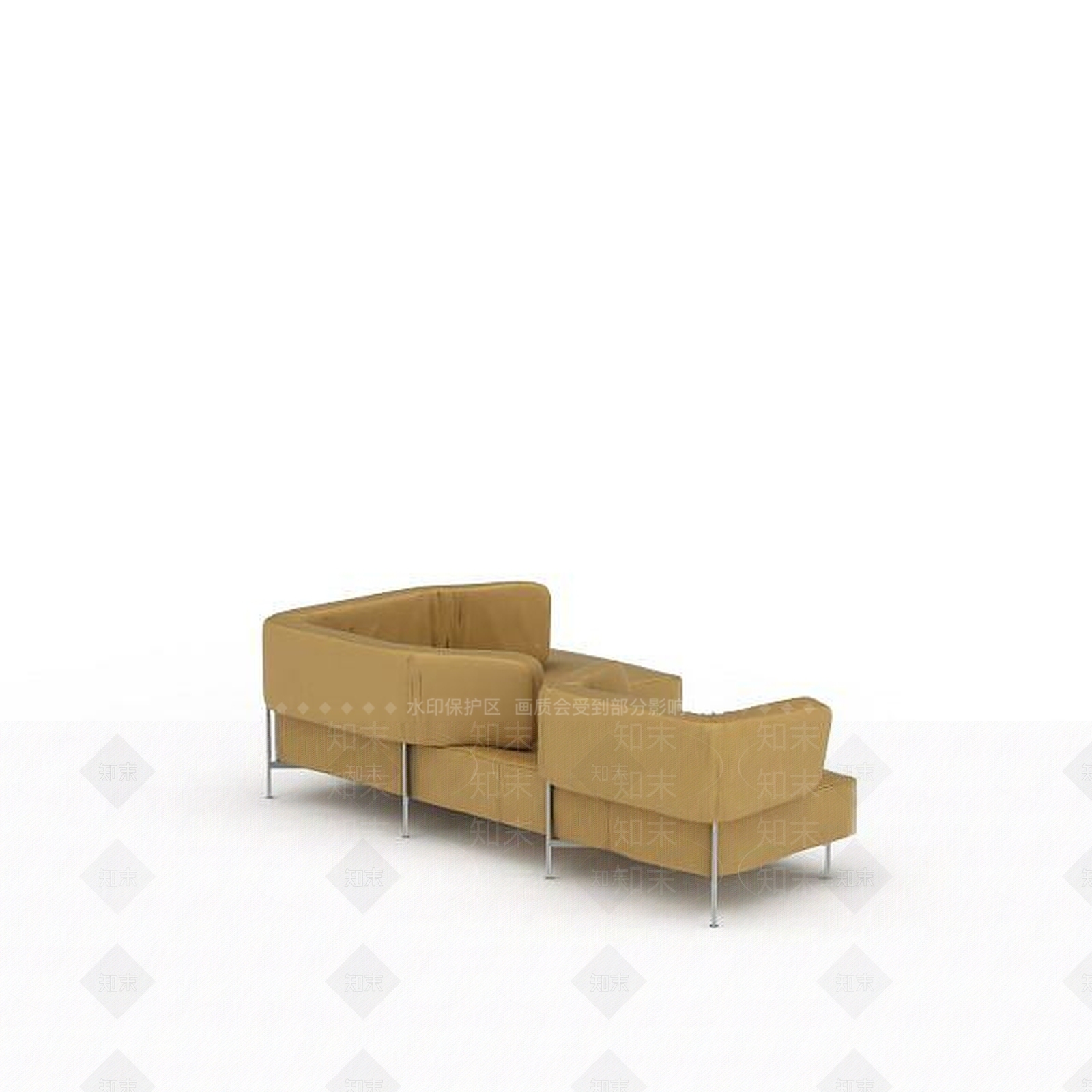 现代双人沙发3D模型下载【ID:1198492551】
