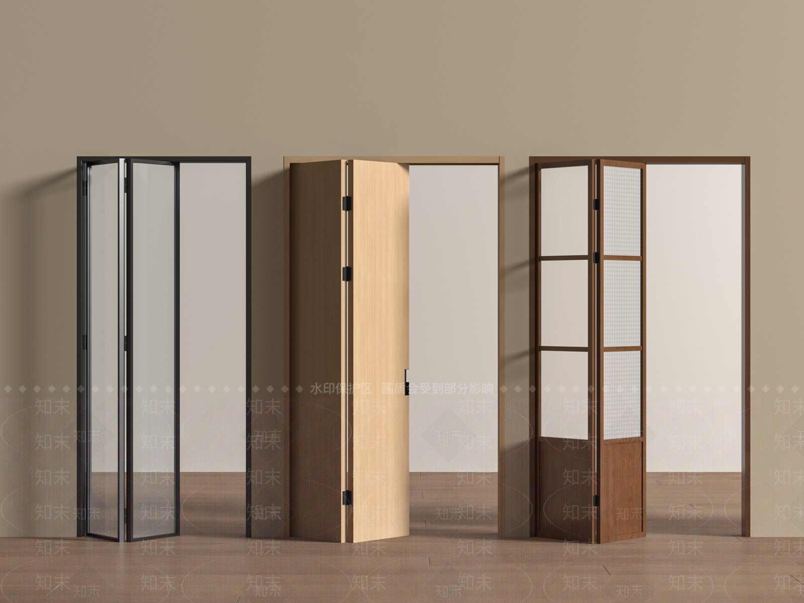 现代折叠门SU模型下载【ID:1198493866】