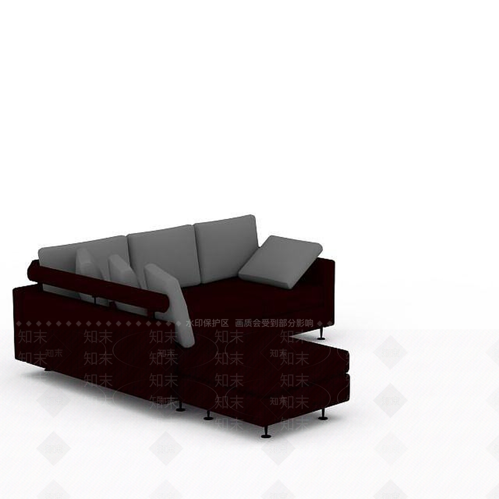现代双人沙发3D模型下载【ID:1199766580】