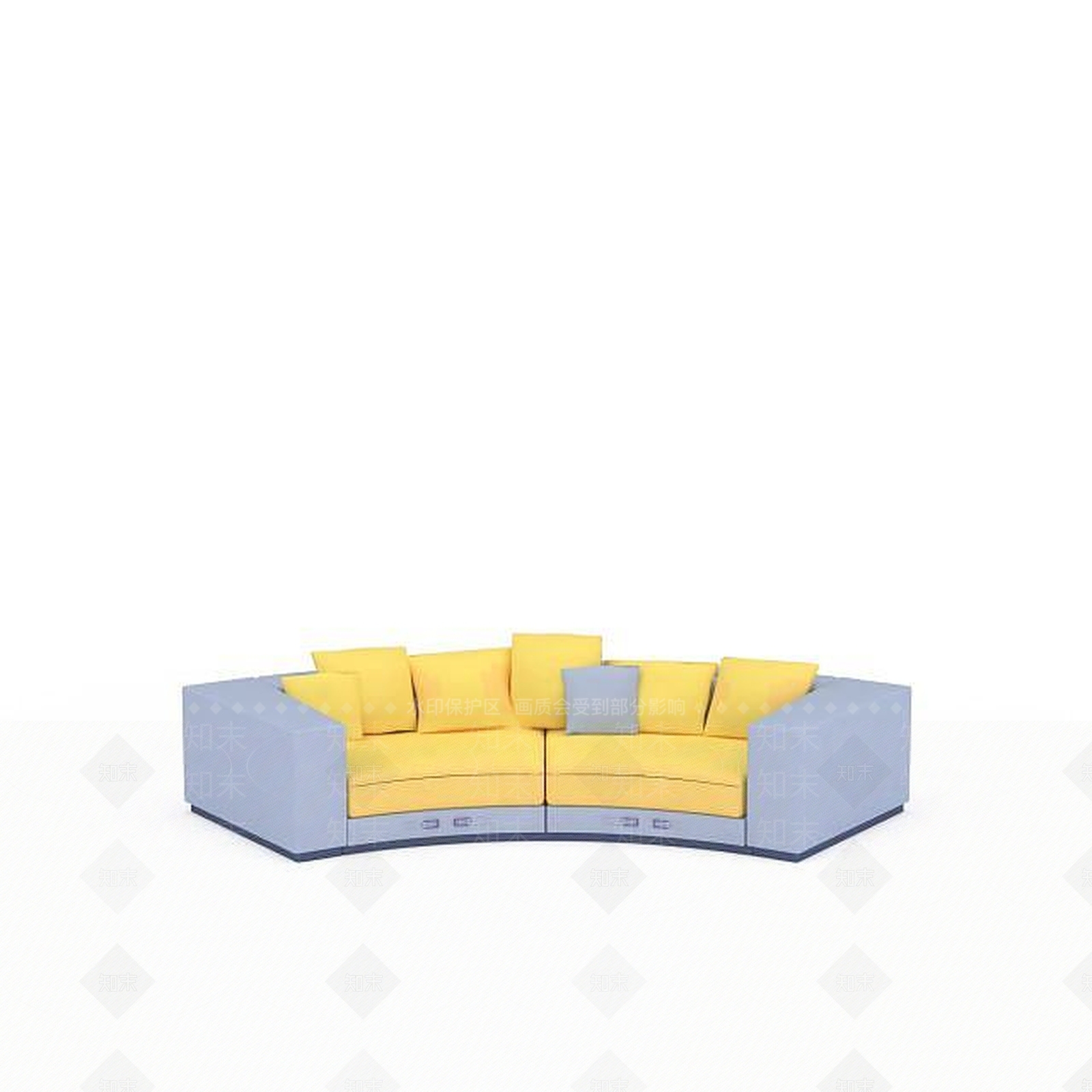 现代双人沙发3D模型下载【ID:1199771355】