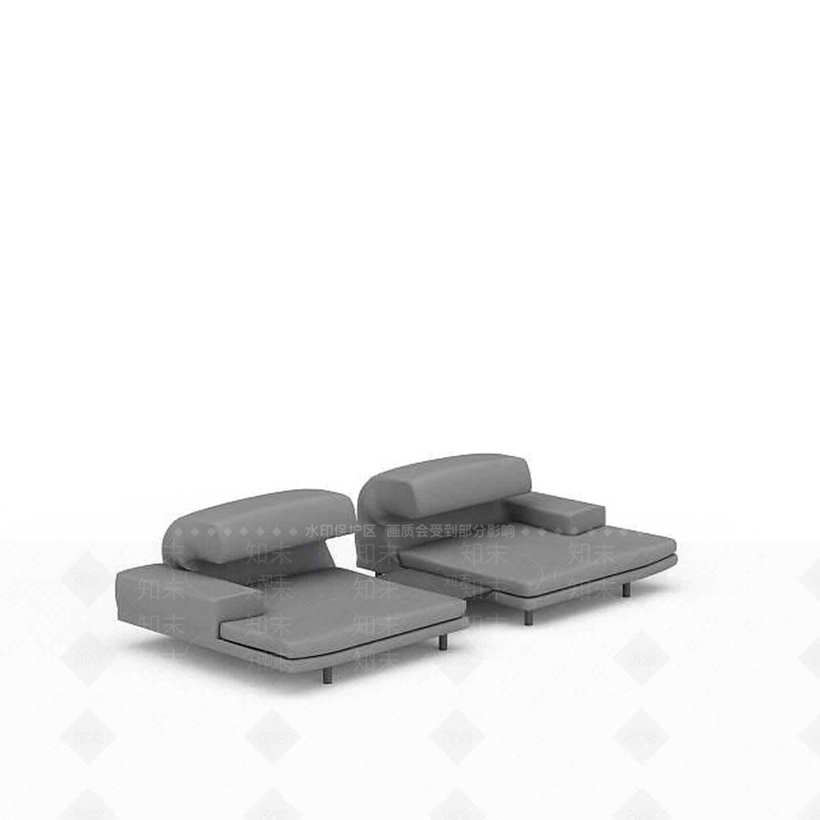 现代双人沙发3D模型下载【ID:1199776001】
