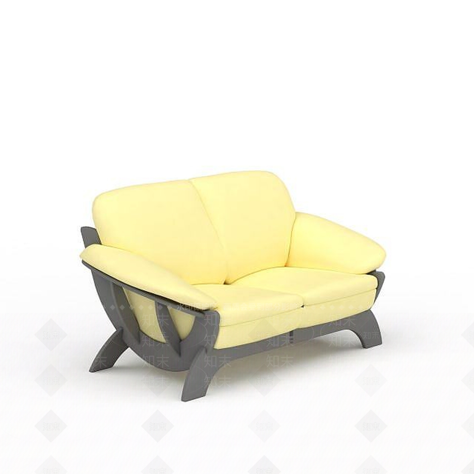 现代双人沙发3D模型下载【ID:1199786631】