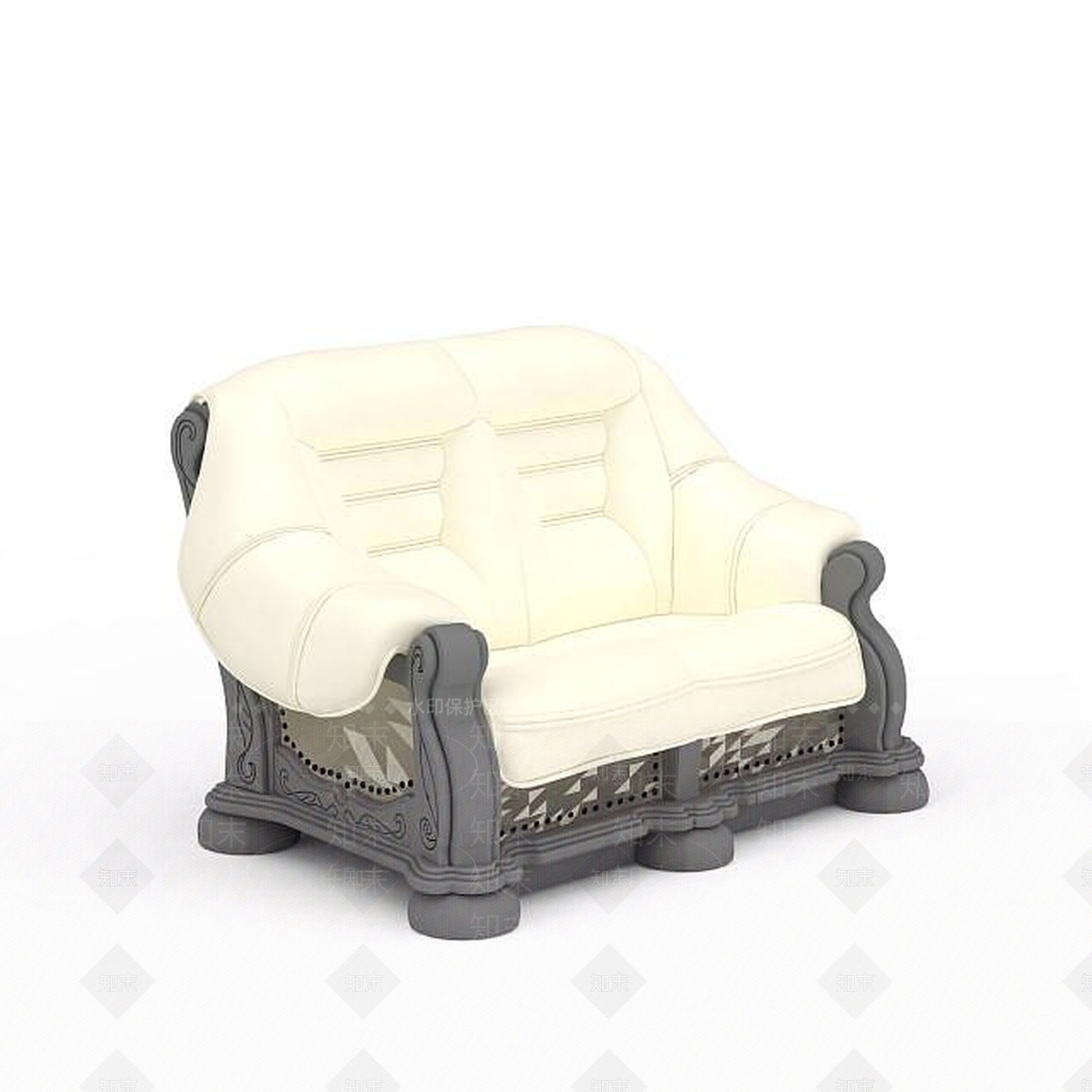 现代双人沙发3D模型下载【ID:1199771340】