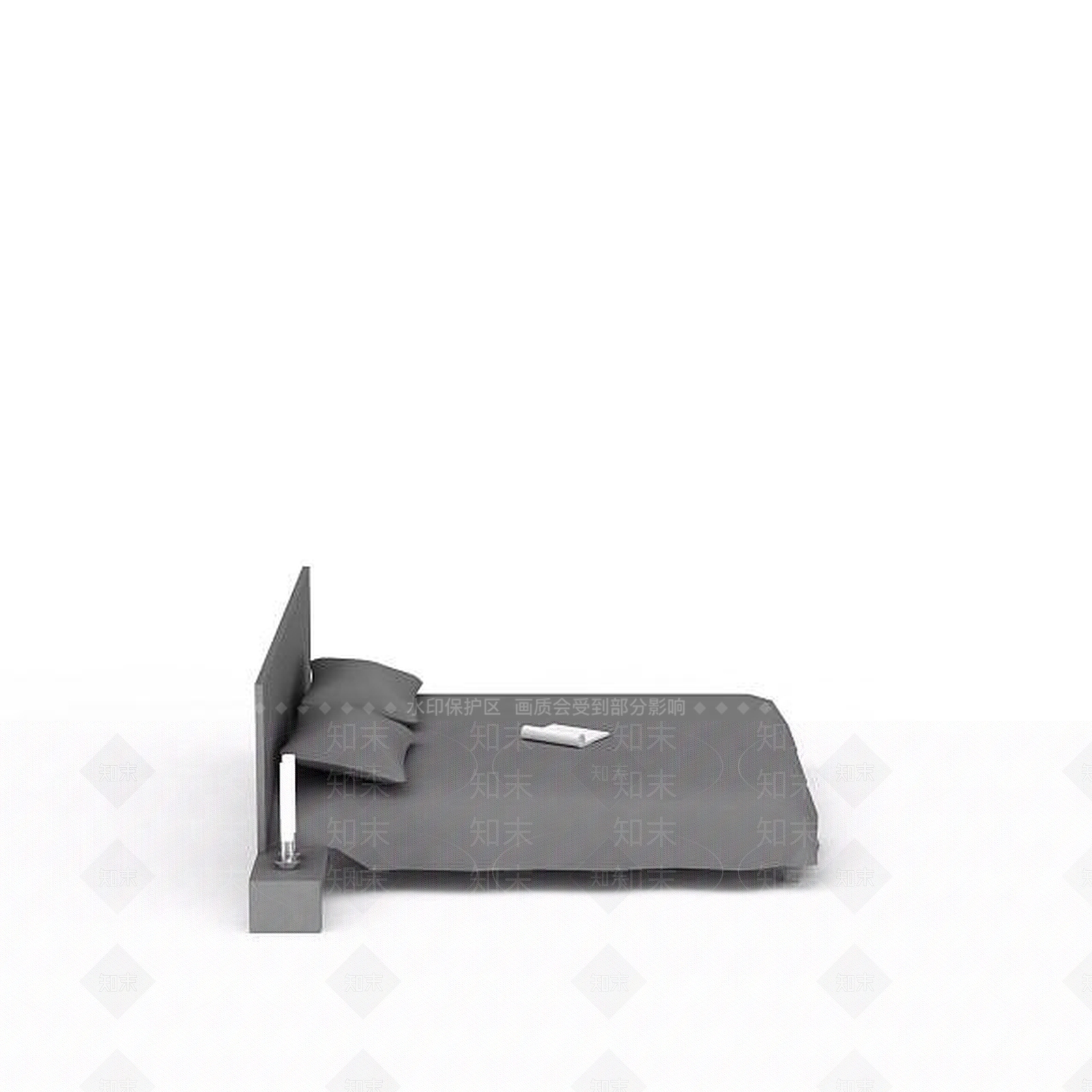 现代双人床3D模型下载【ID:1199761542】