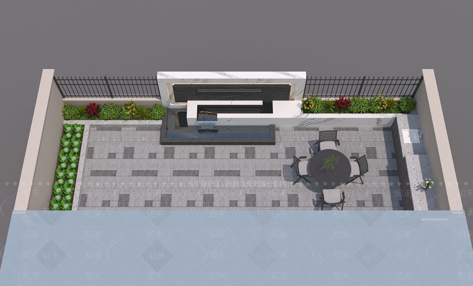 现代庭院3D模型下载【ID:1198500088】