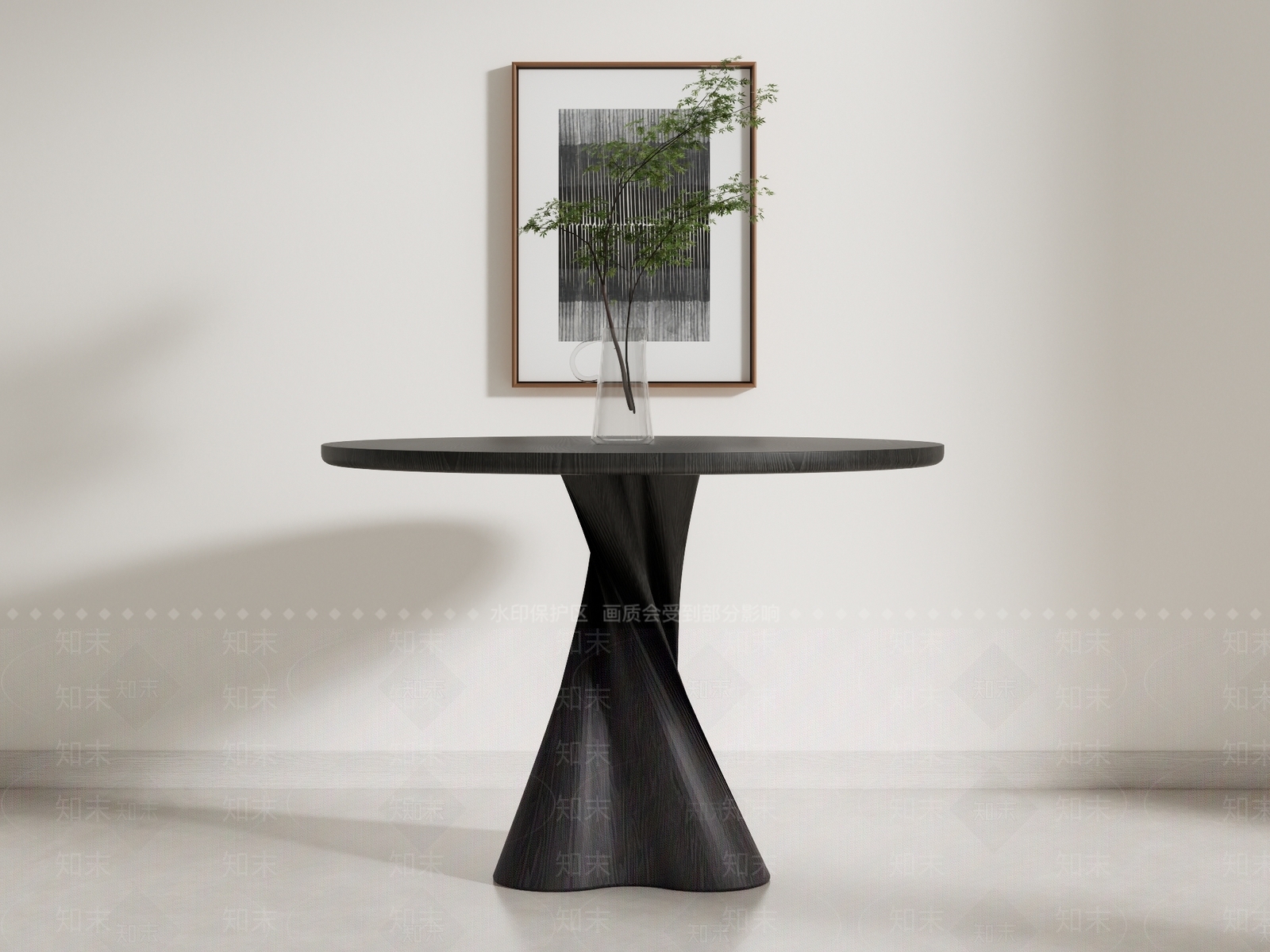 现代侘寂餐桌SU模型下载【ID:1198502303】