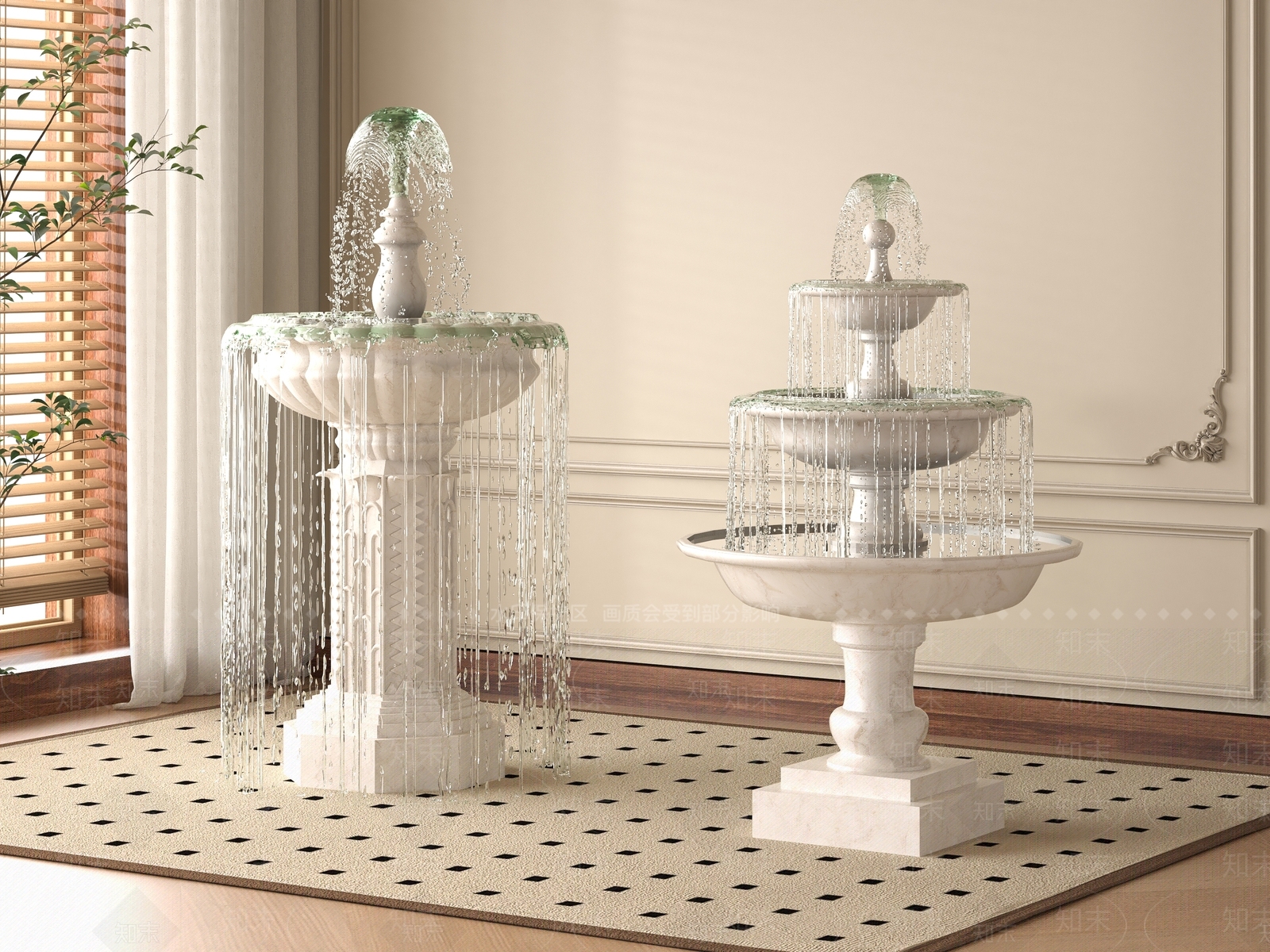 现代喷泉3D模型下载【ID:1198504272】