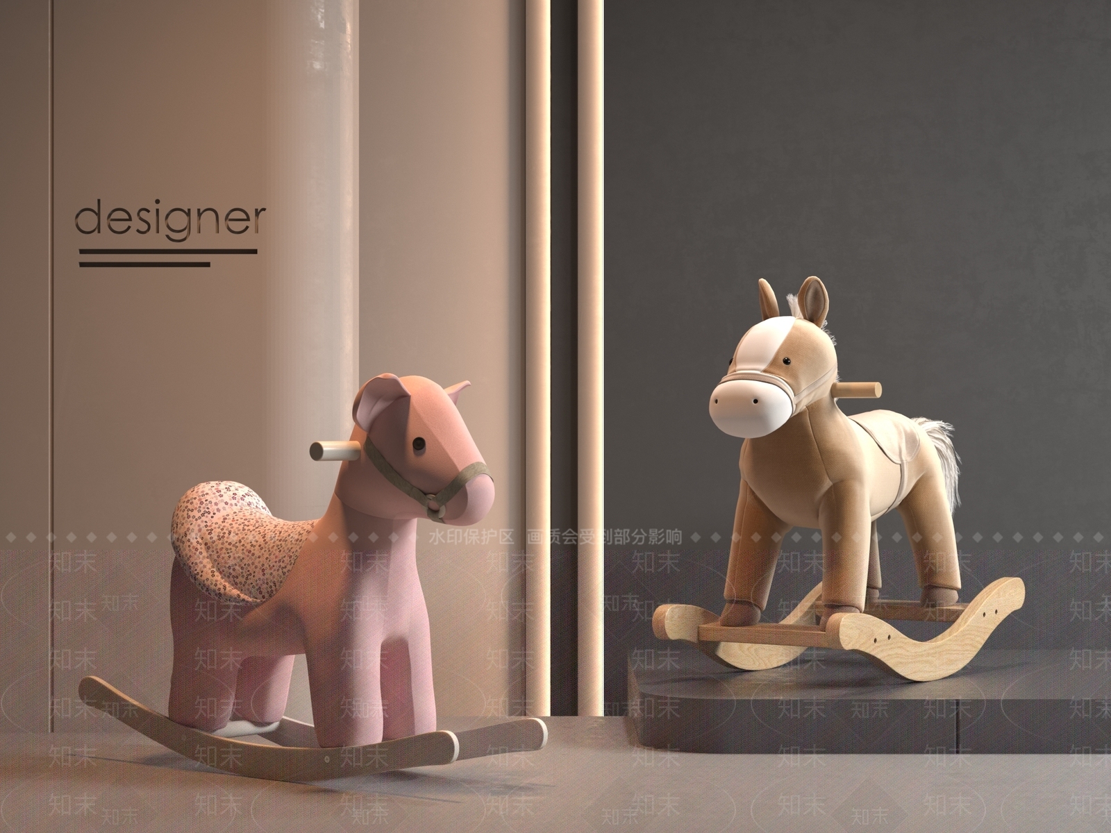 现代儿童椅3D模型下载【ID:1198505341】