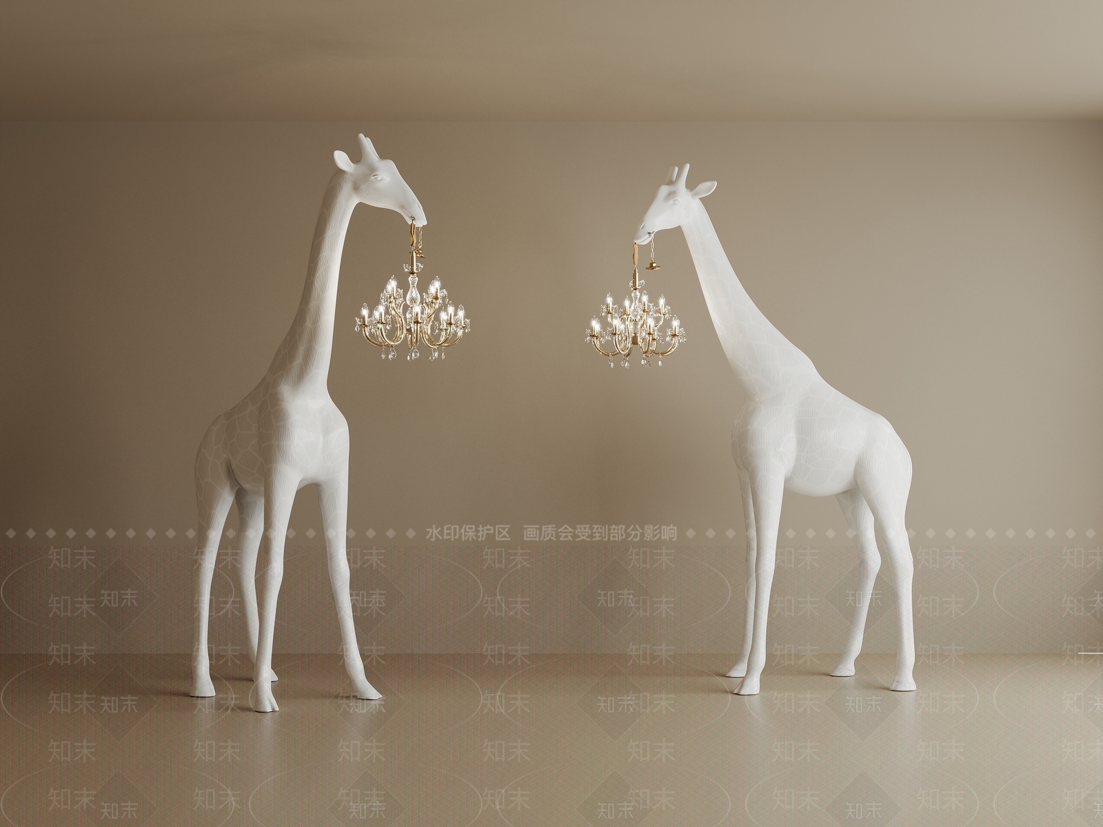 美式法式客厅吊灯3D模型下载【ID:1198507890】