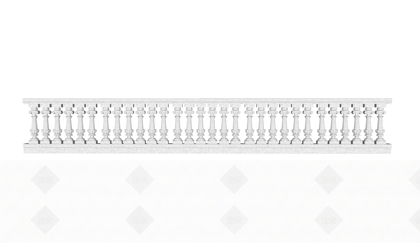 欧式栏杆扶手SU模型下载【ID:1198507775】