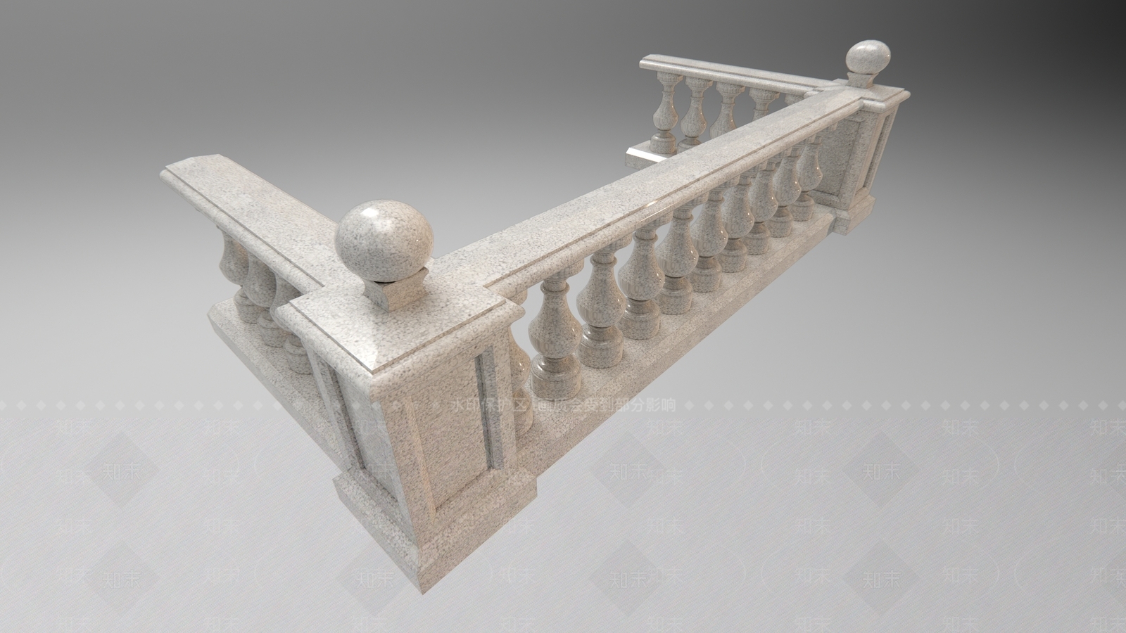 欧式法式栏杆扶手SU模型下载【ID:1198507937】